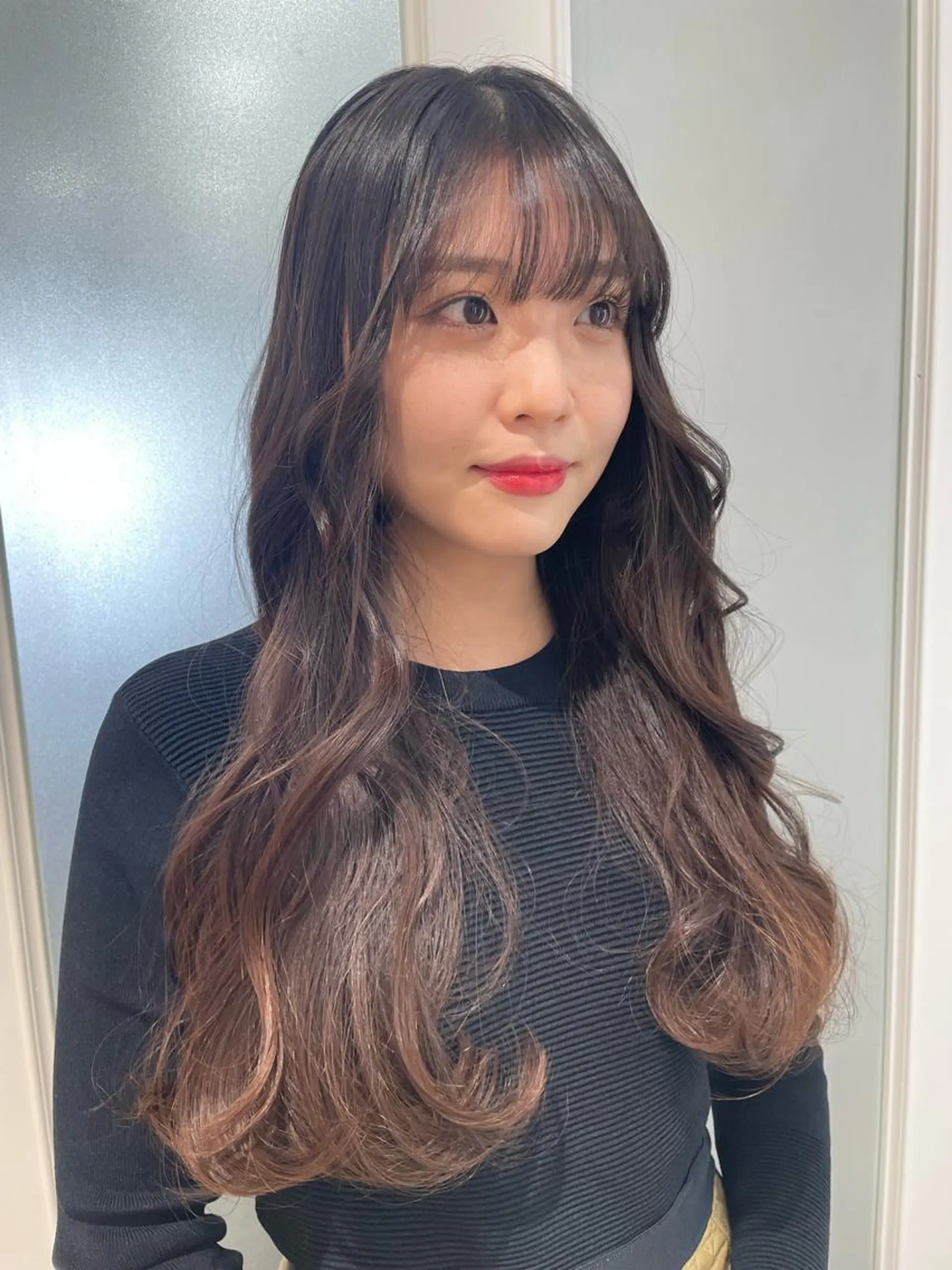 ロング カット ヘアカラー 最新韓国本場ヘア 🇰🇷榎本明日香のヘアスタイル