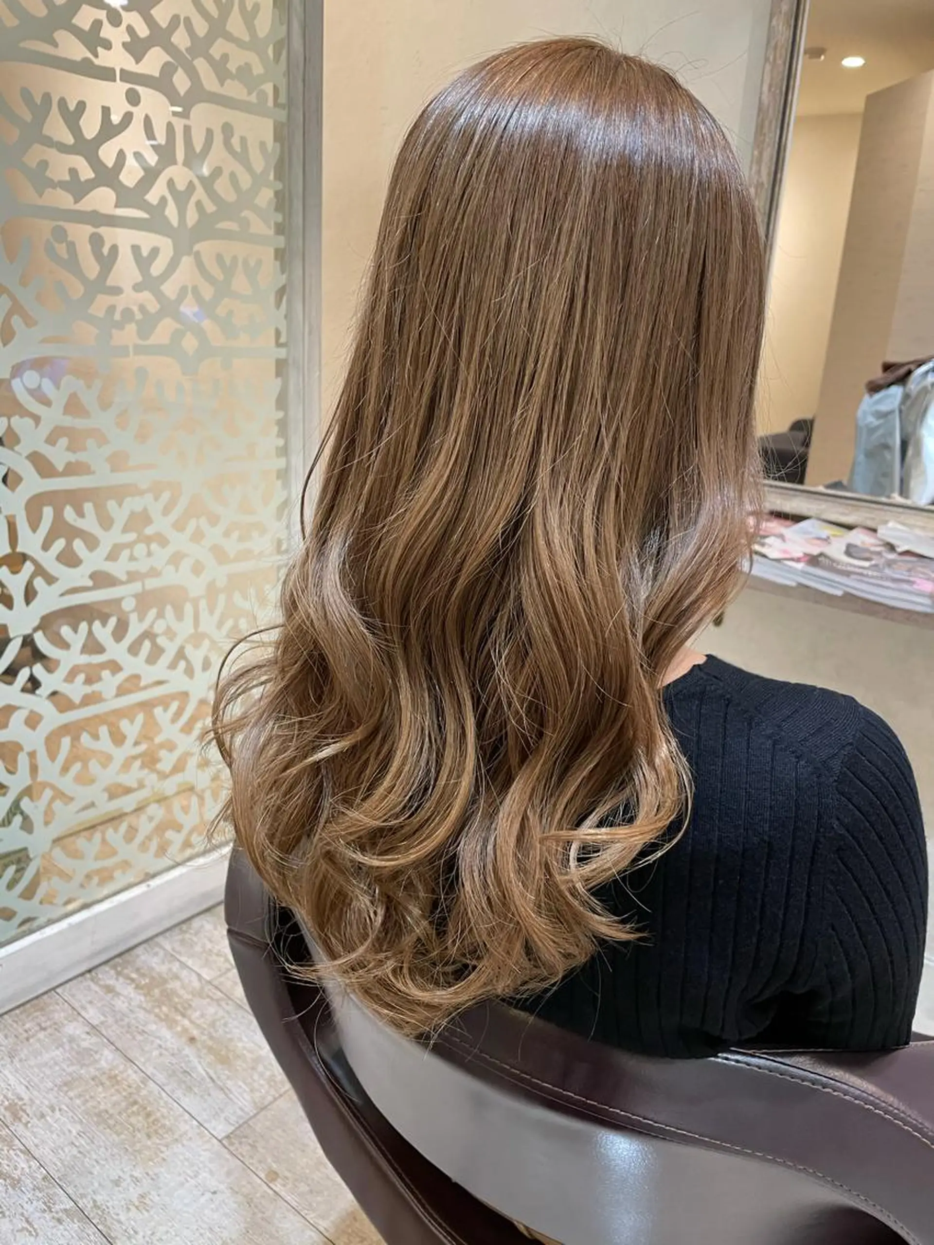 ロング カラー カット ヘアカラー トリートメント Agu hair verse所属・小顔/似合わせカット 杉山莉菜のヘアスタイル