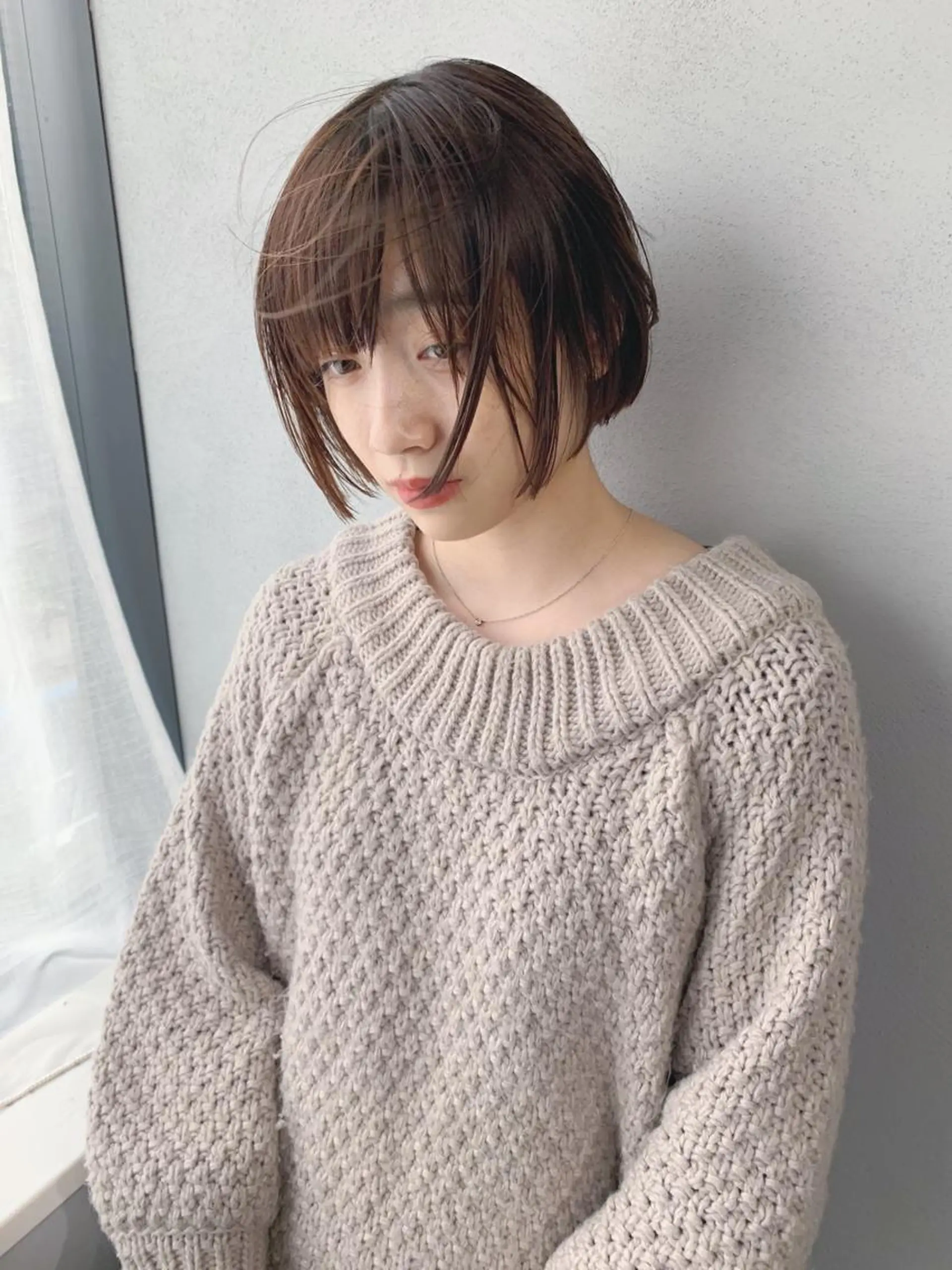 ショート カラー ボブパーマコテ巻き風 パーマNo1深江秀平のヘアスタイル