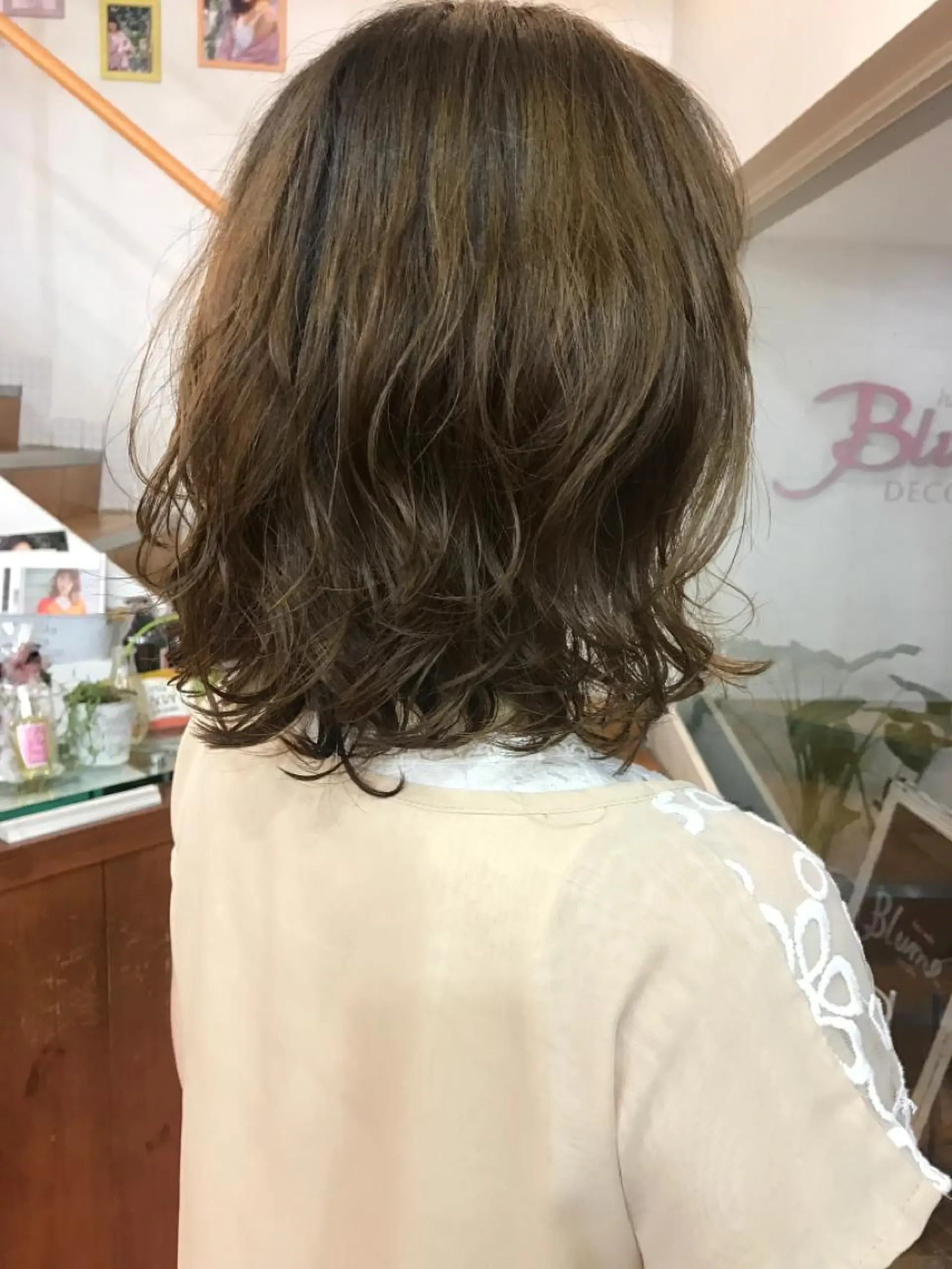 ミディアム パーマ ニュアンスヘア☆樋口 希世☆のヘアスタイル