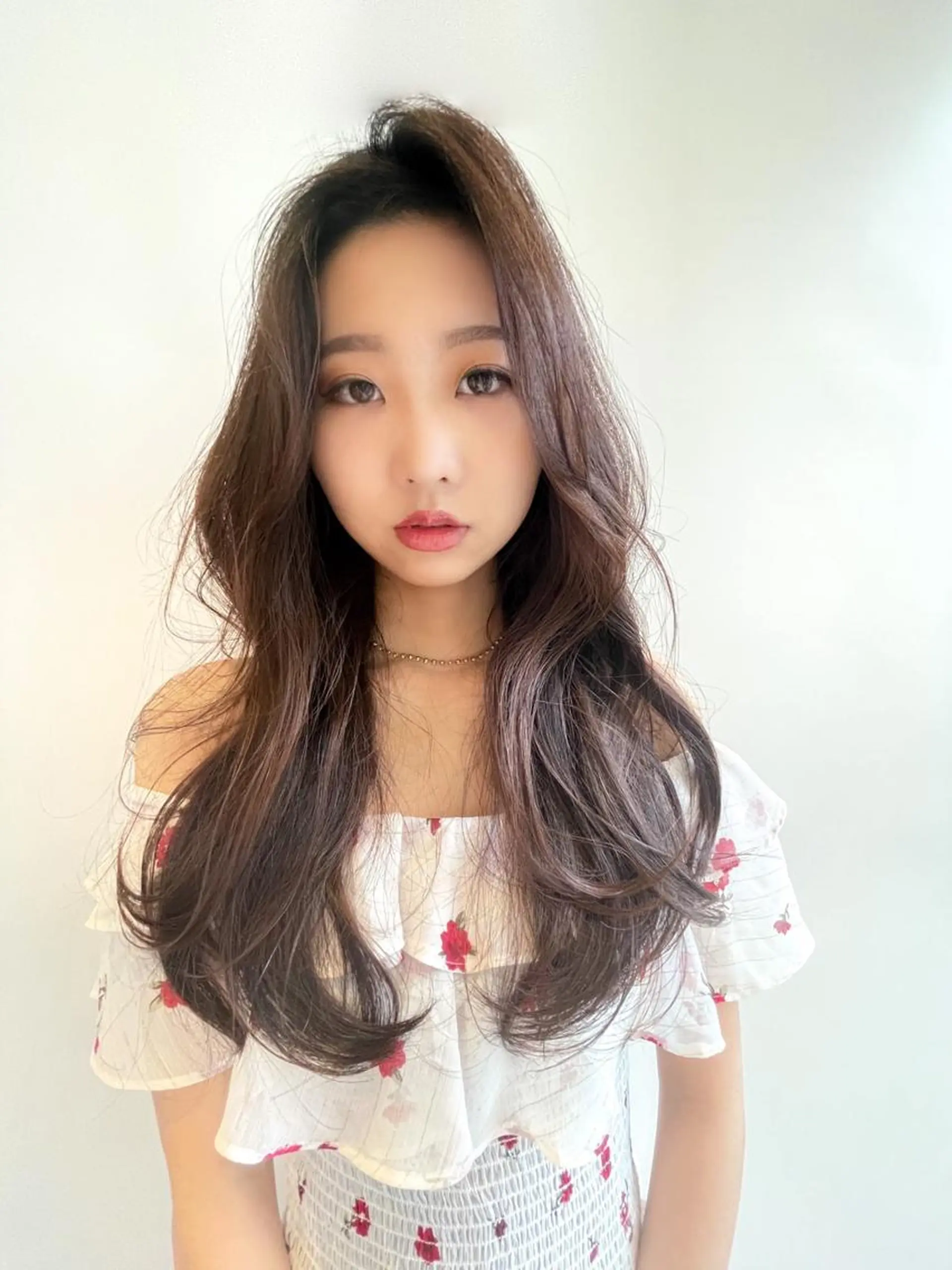 ロング 💗ブリーチなし 透け感💗徳井はやとのヘアスタイル