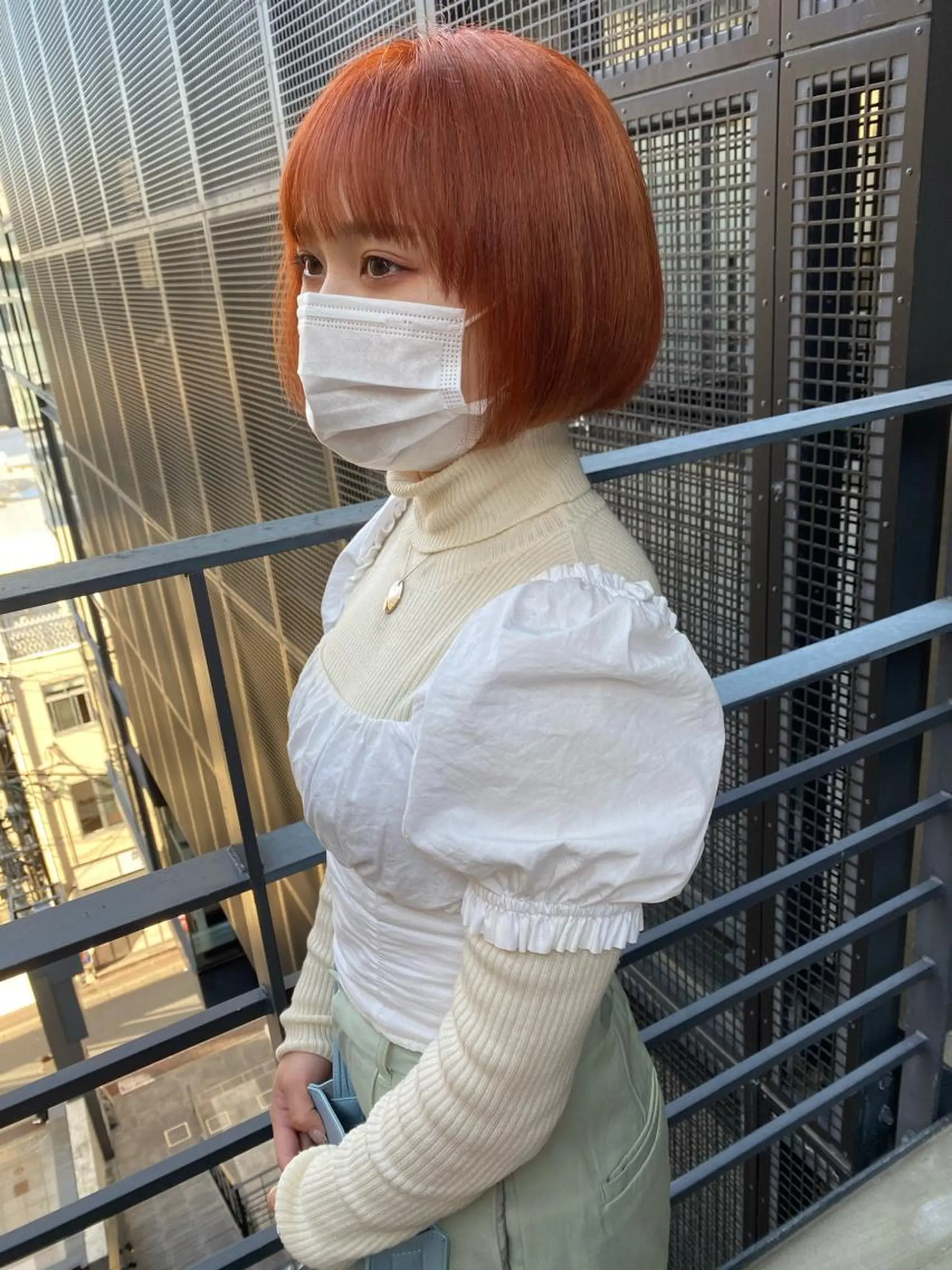ショート カラー ヘアアレンジ メンズ ダブルカラー オレンジ hair  space Atoz所属・東 寛道のヘアスタイル