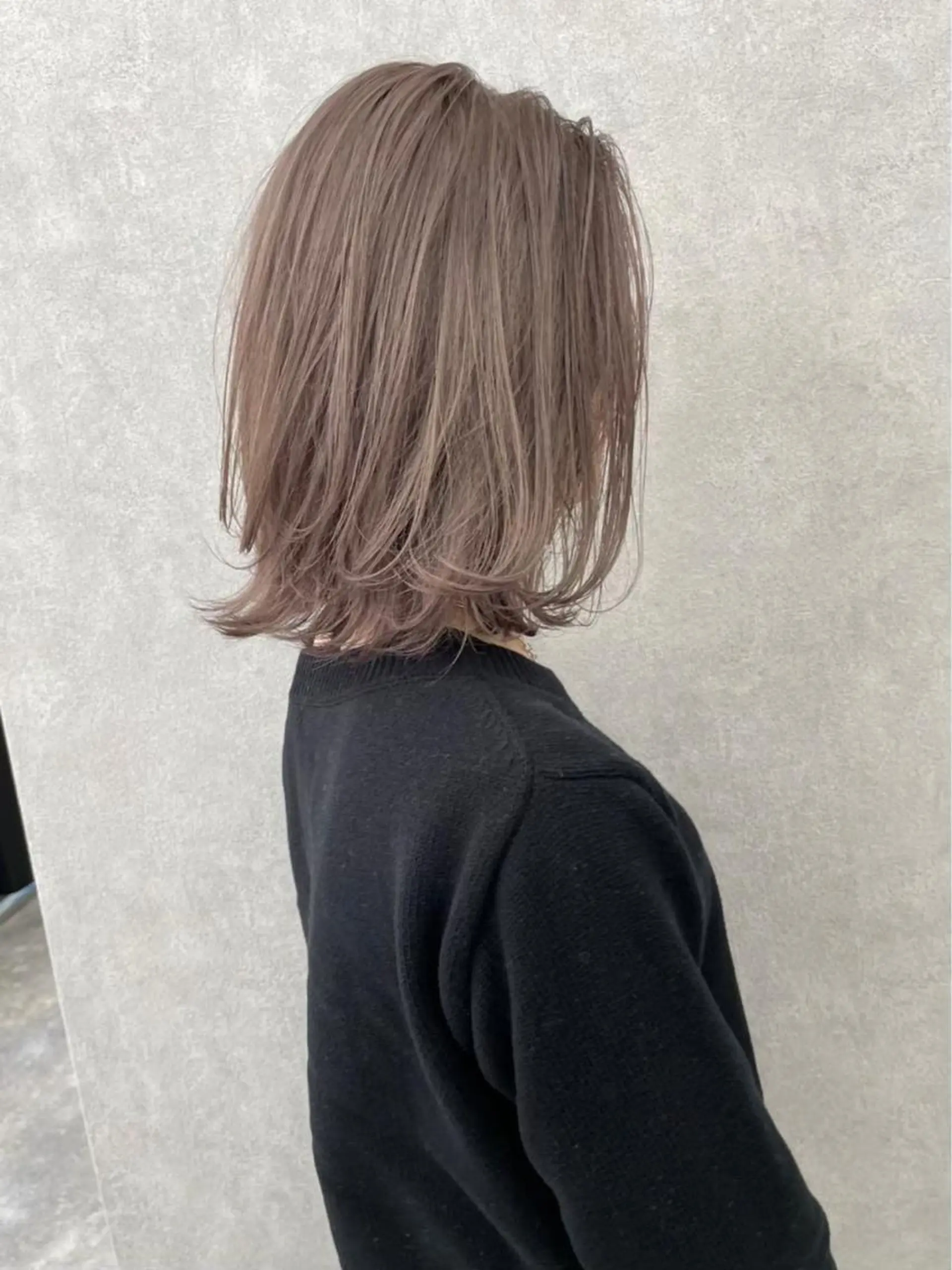 ミディアム ショートボブ ミディアムパーマ 韓国風カラー ボブ ハイライト カット ヘアカラー トリートメント ヘアセット hair terra ce M奈良店のヘアスタイル