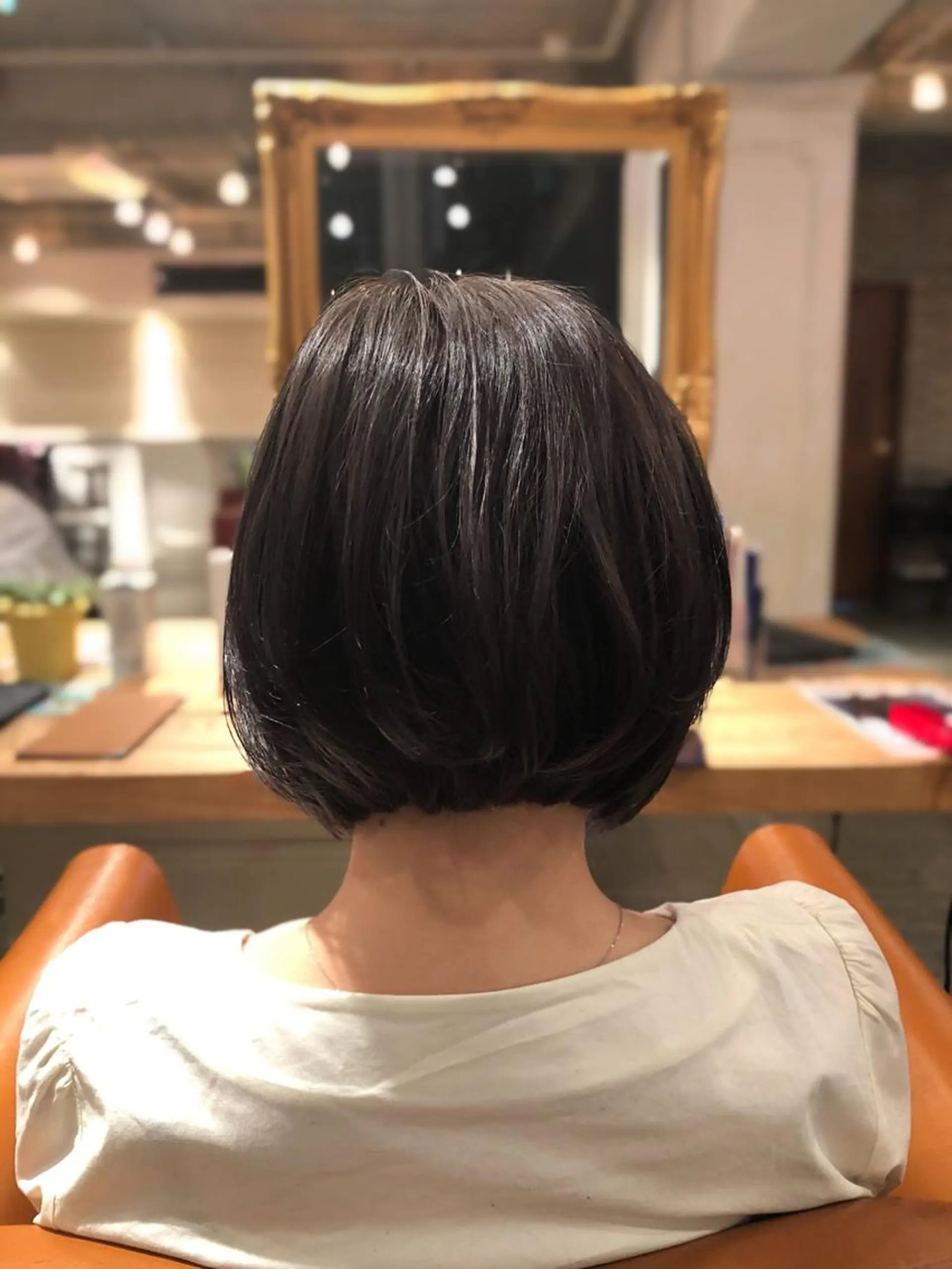 ショート カラー 前下がりボブ ボブ 韓国風カット/ 髪質改善 黒崎のヘアスタイル