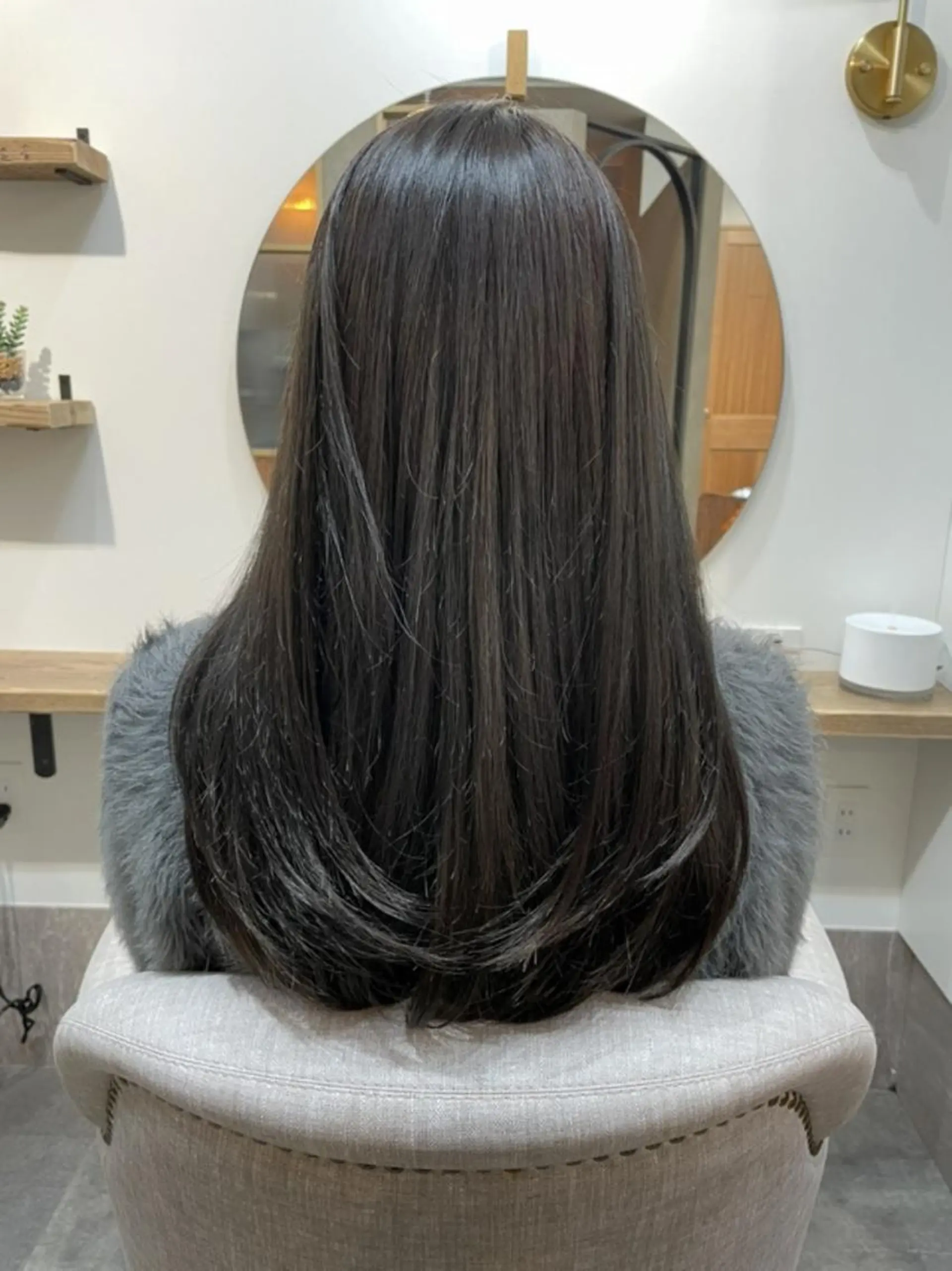 ロング カラー アッシュ アッシュグレー Rinko リンコのヘアスタイル