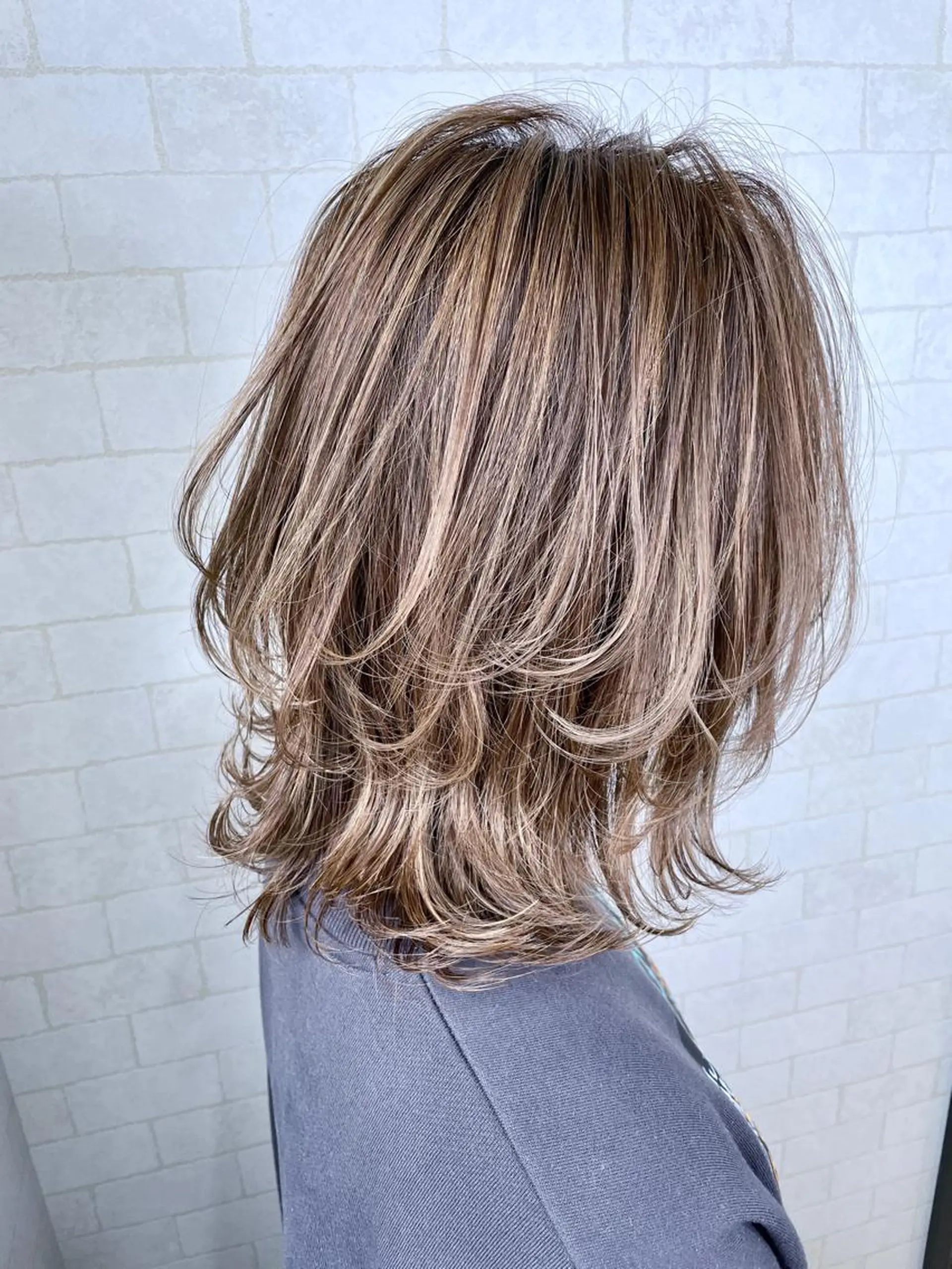 ミディアム カラー 神野 雅樹のヘアスタイル