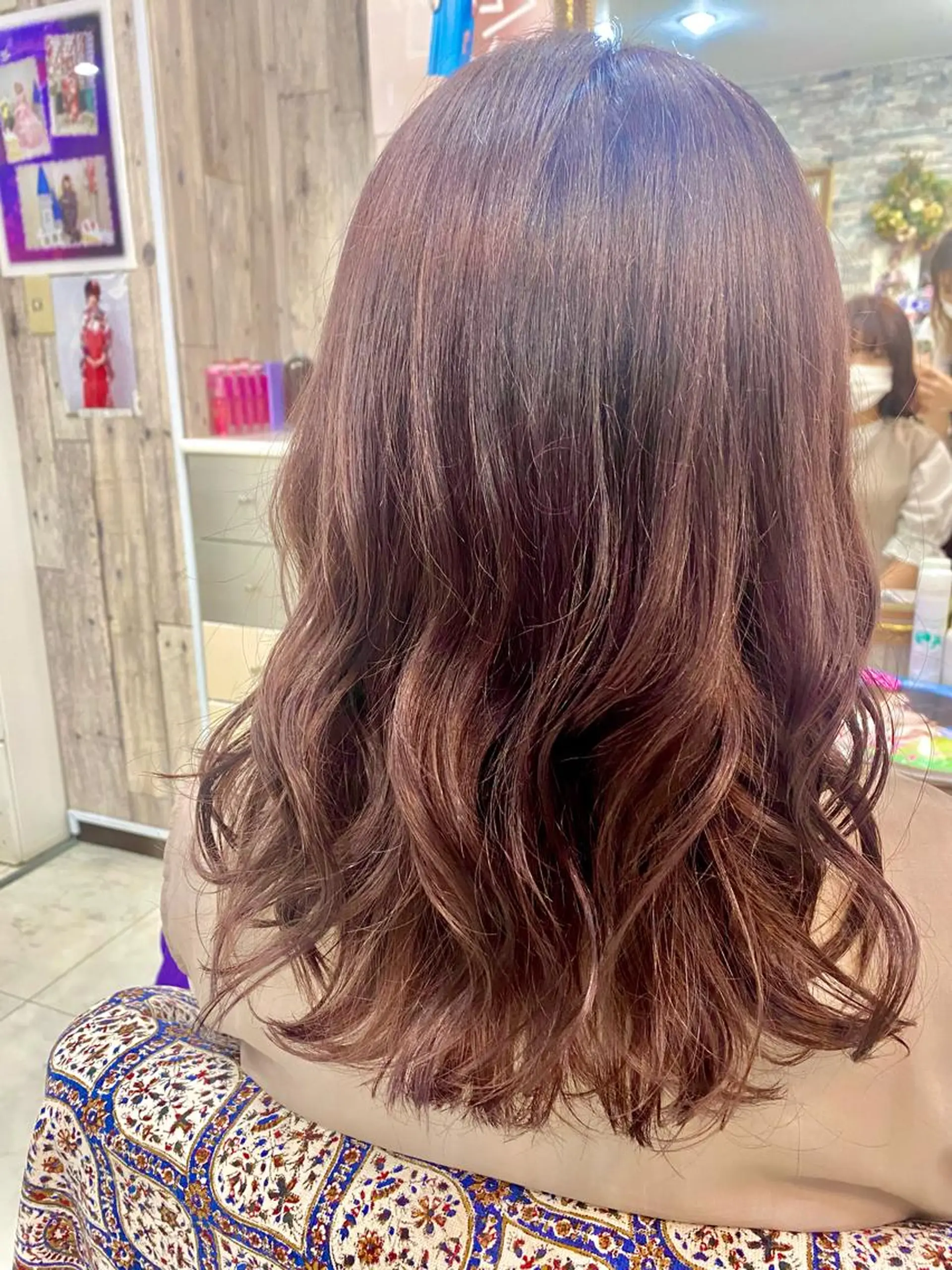 セミロング ヘアカラー トリートメント 土屋朱理/ Doukeshiのヘアスタイル