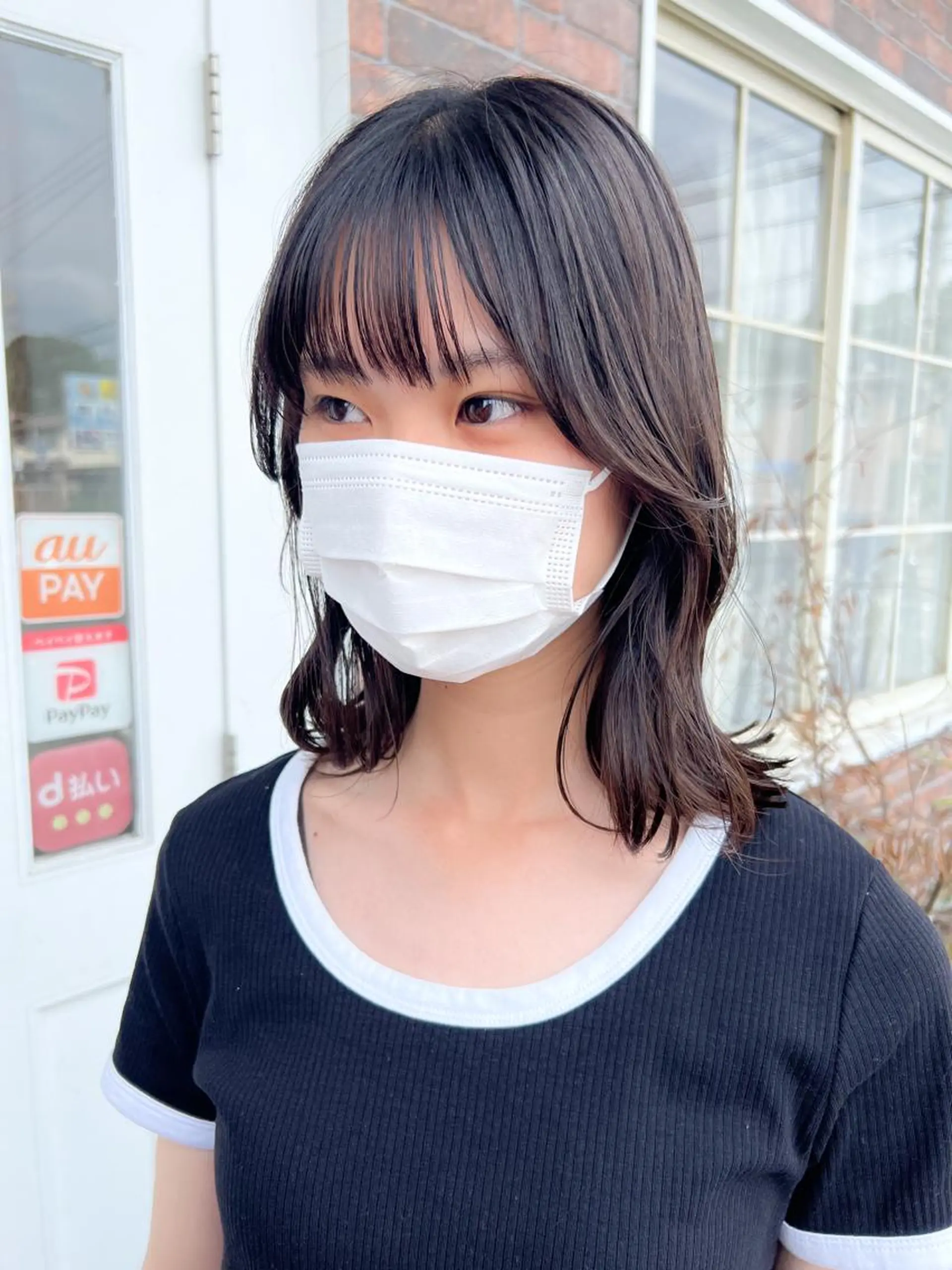 ミディアム デザインカット 顔周りカット YURAGI🤍 SAEのヘアスタイル