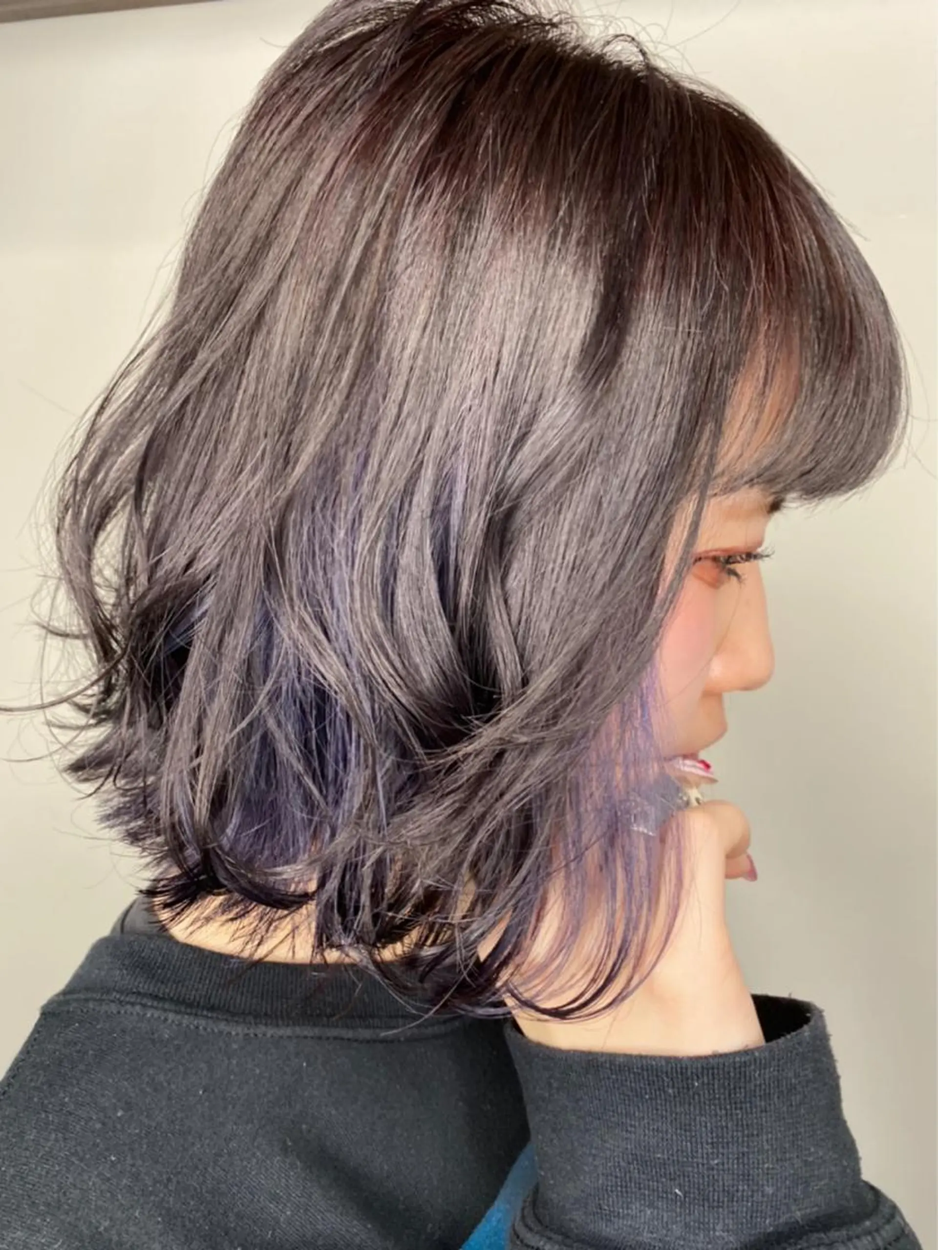 ミディアム カラー バイオレットカラー カラー特化サロン茶屋 町Furukuboのヘアスタイル