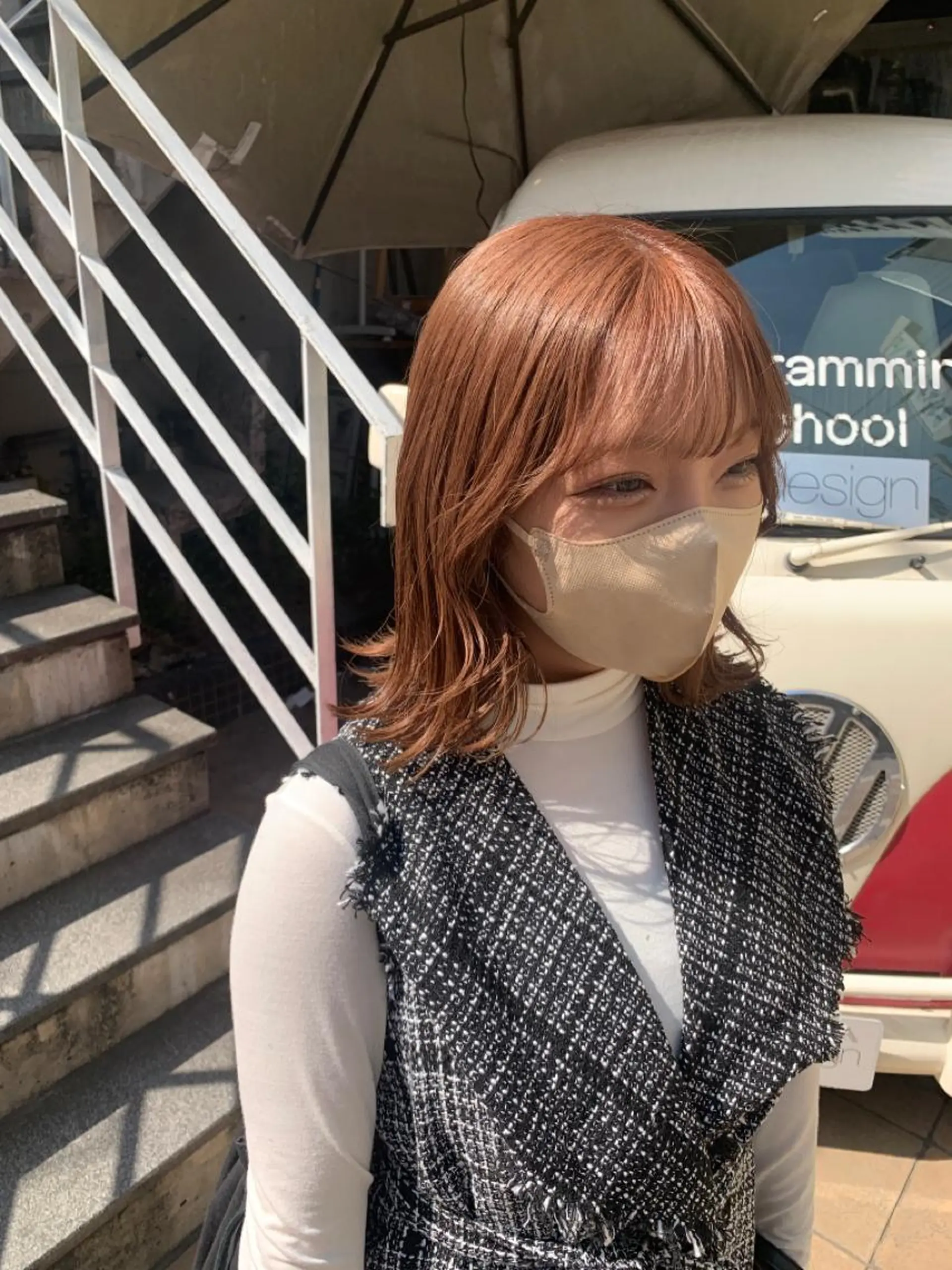 ミディアム カラー ヘアアレンジ メンズ キッズ ショートボブ ミディアムパーマ メンズバレイヤージュ メンズブリーチ メンズハイライト カット ヘアカラー 🌈難波🌈ベージュ カラー【ヒロム】のヘアスタイル