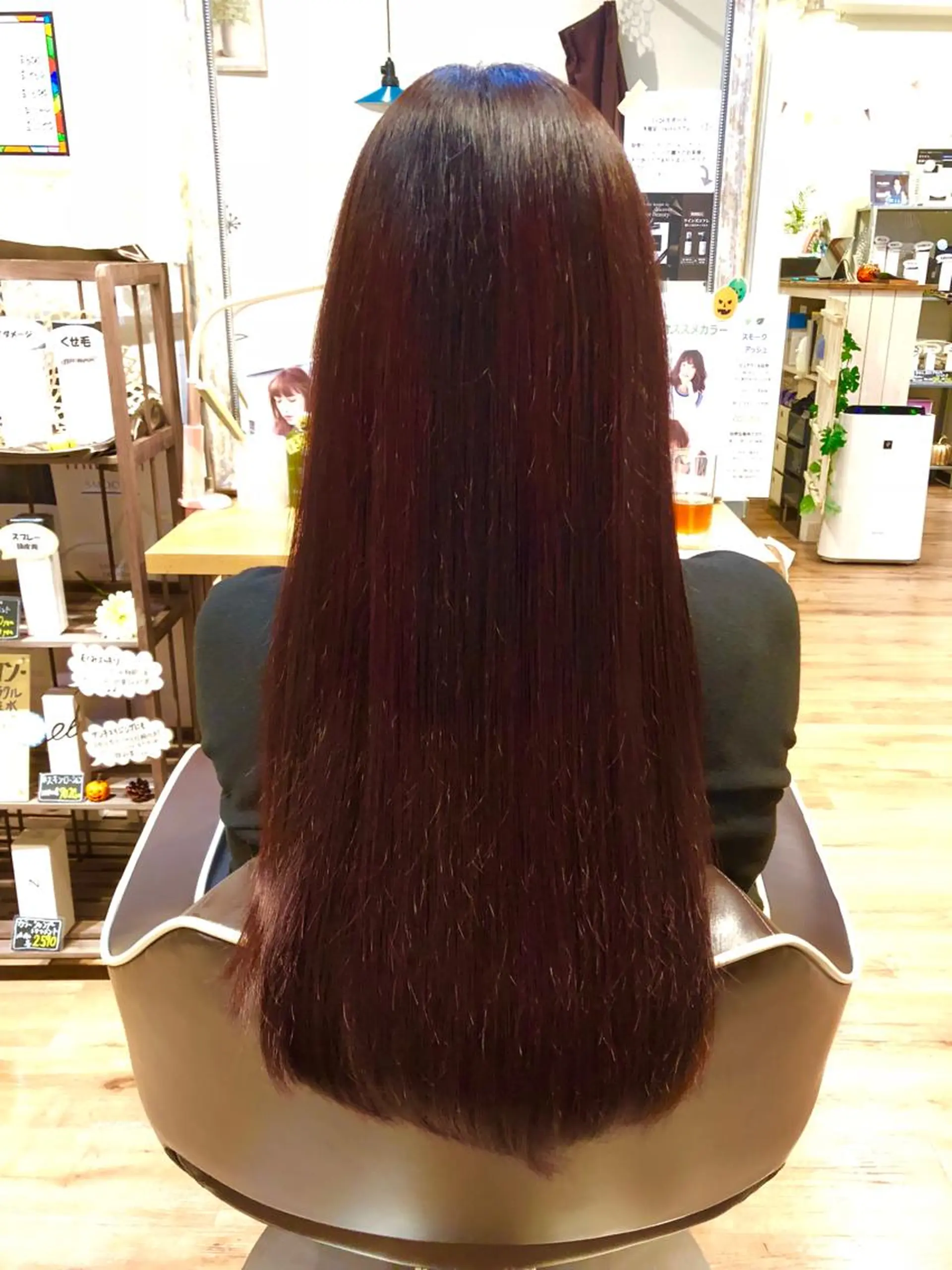 ロング カラー カット ヘアカラー トリートメント 青野 文香のヘアスタイル