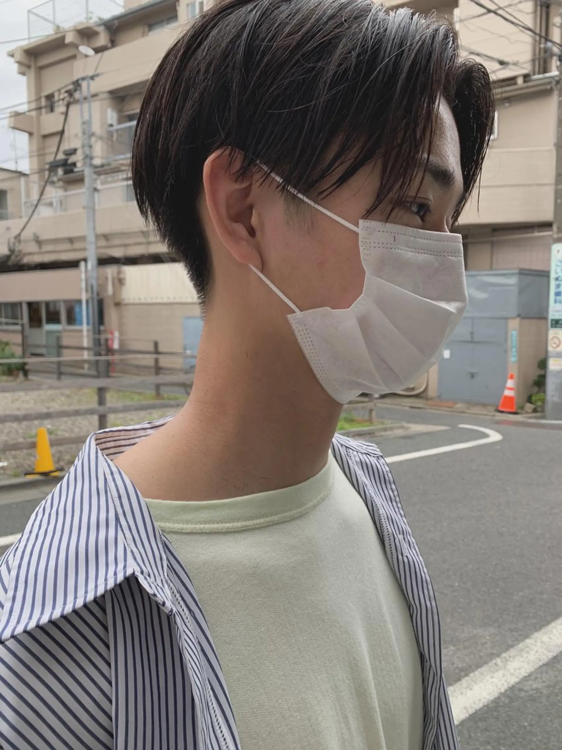 ショート カラー パーマ ヘアアレンジ メンズ パーマ/透明感カラー /ボブ/吉田一生のヘアスタイル