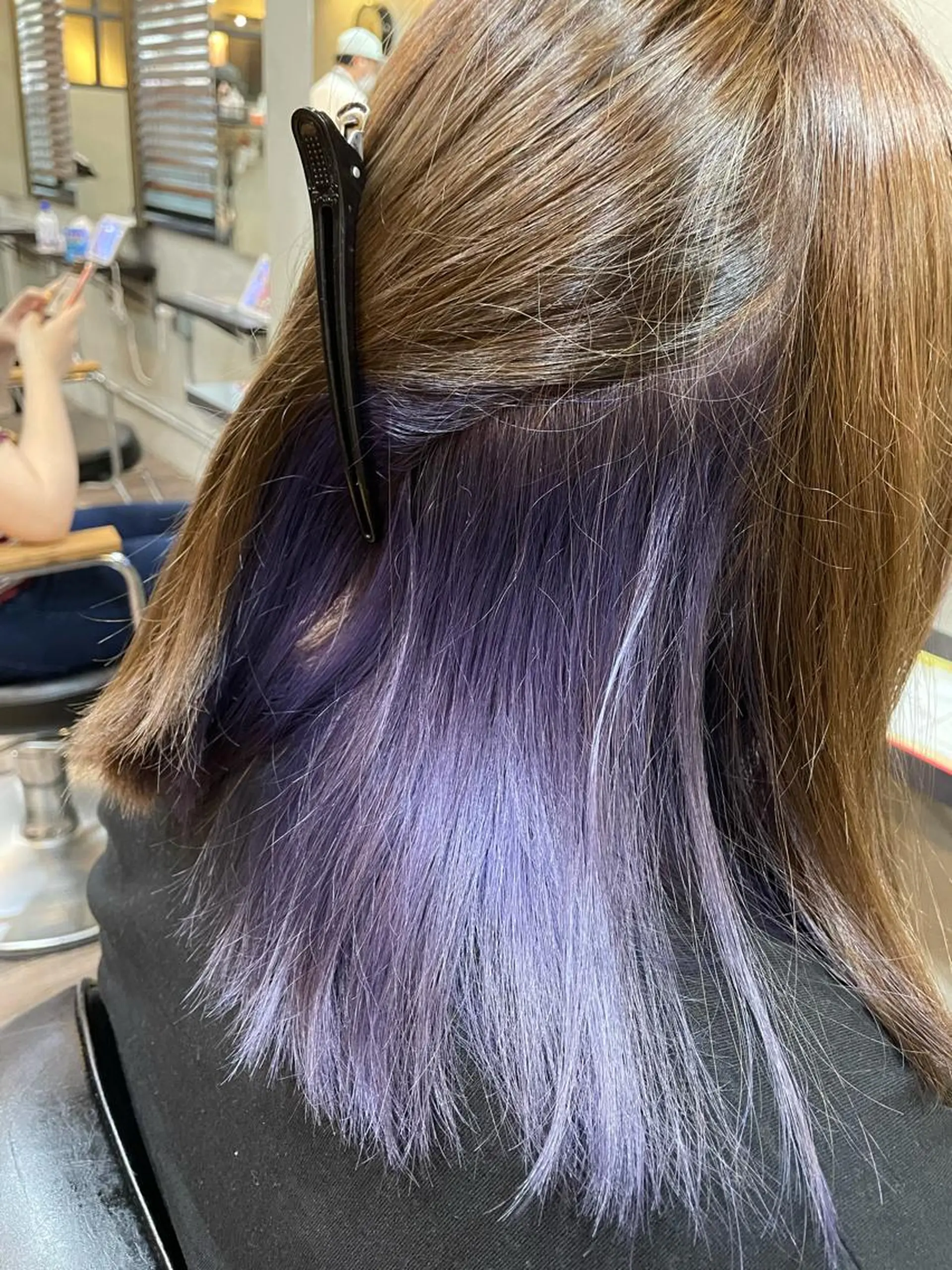 ミディアム カラー ブリーチ バイオレットカラー La fith 店長 城谷颯人のヘアスタイル
