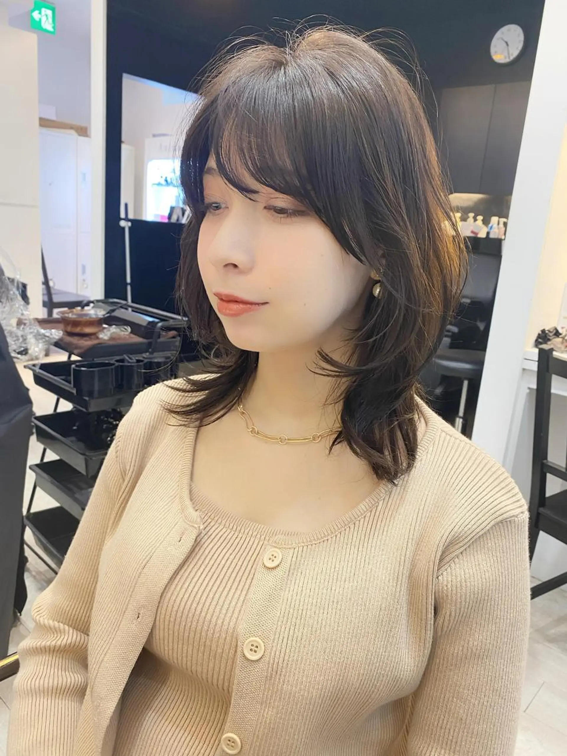 ミディアム カラー パーマ アディクシーカラー 透明感カラー イルミナカラー 似合わせカット 小顔カット 渋谷✨yuto✨全 メニュー得意です🙏のヘアスタイル