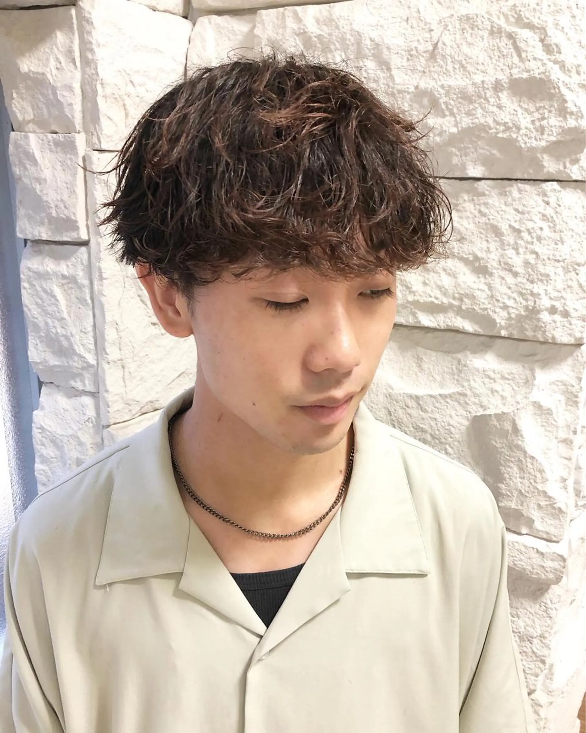 パーマ ヘアアレンジ メンズ カット パーマ トリートメント ヘアセット ainico+所属・メンズ特化✂️栗原 侑也のヘアスタイル