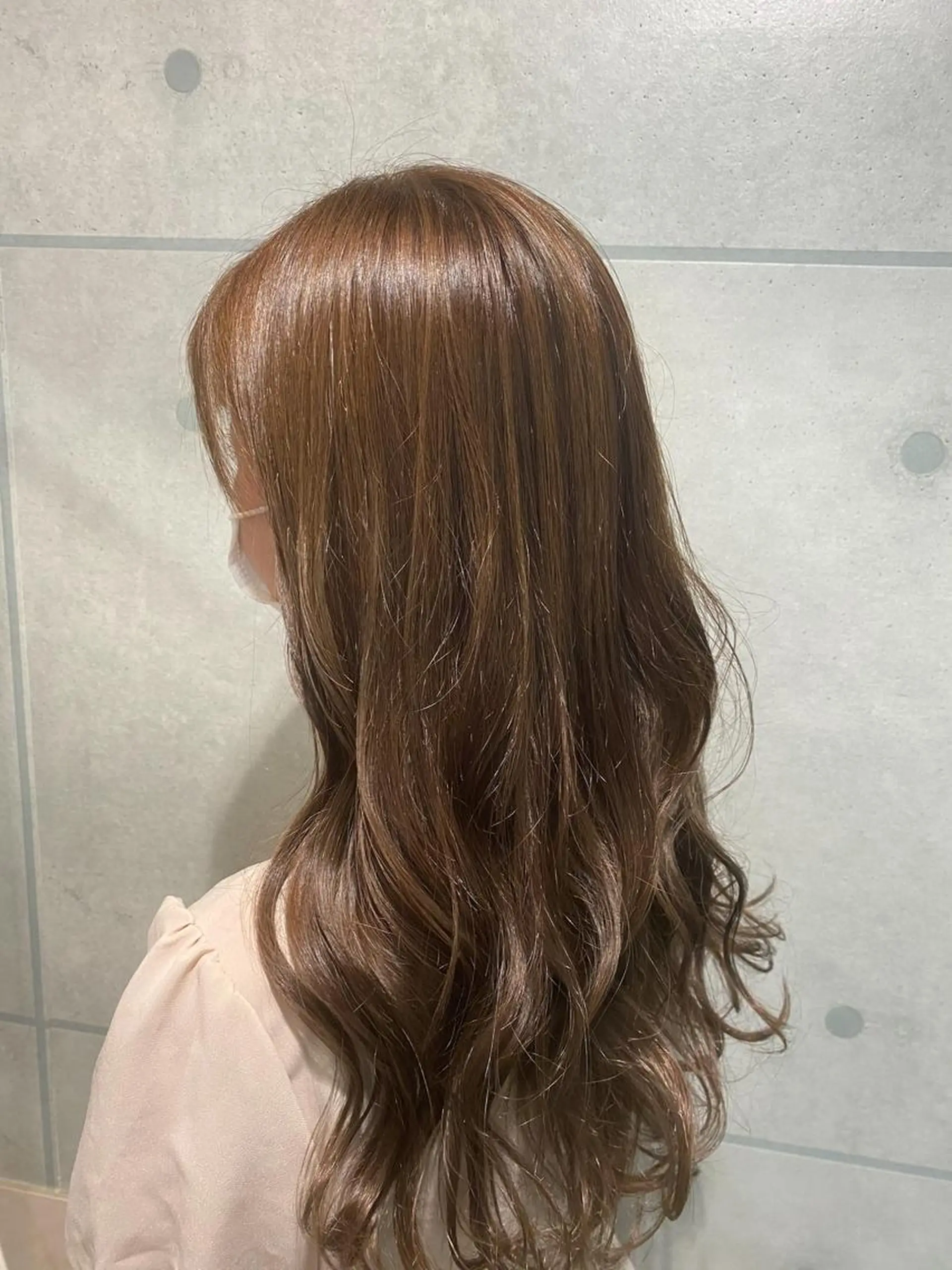 セミロング カラー ブリーチ 透明感カラー ブリーチなしカラー モデル募集中🤍🫧 舘田　千乃のヘアスタイル
