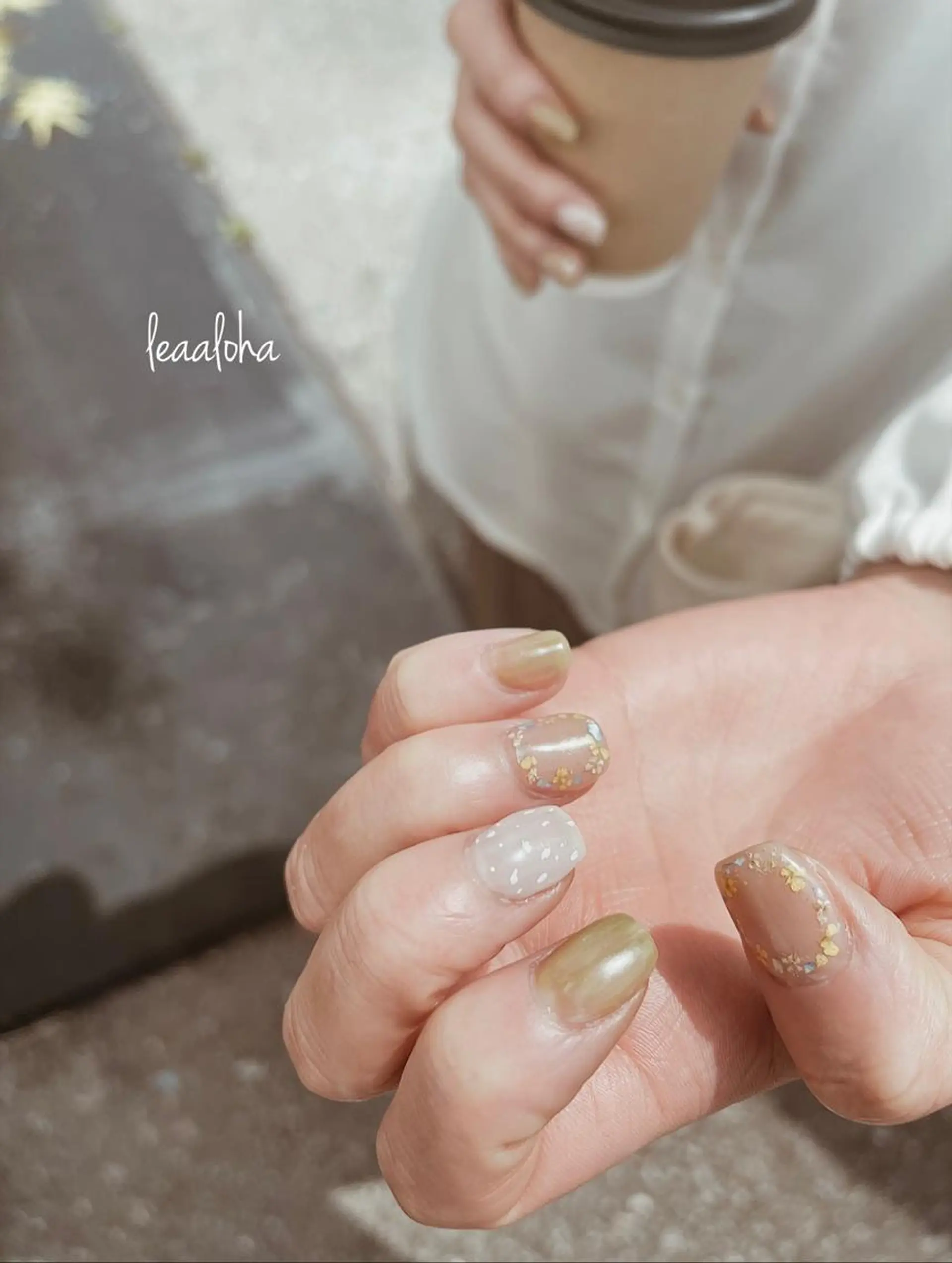 ネイル グリーン ニュアンスネイル ピスタチオネイル シンプルネイル 春ネイル ハンドネイル フットネイル leaaloha　byBROWN HAIR所属・レアアロハ宇都宮 /ネイル.脱毛のネイルデザイン