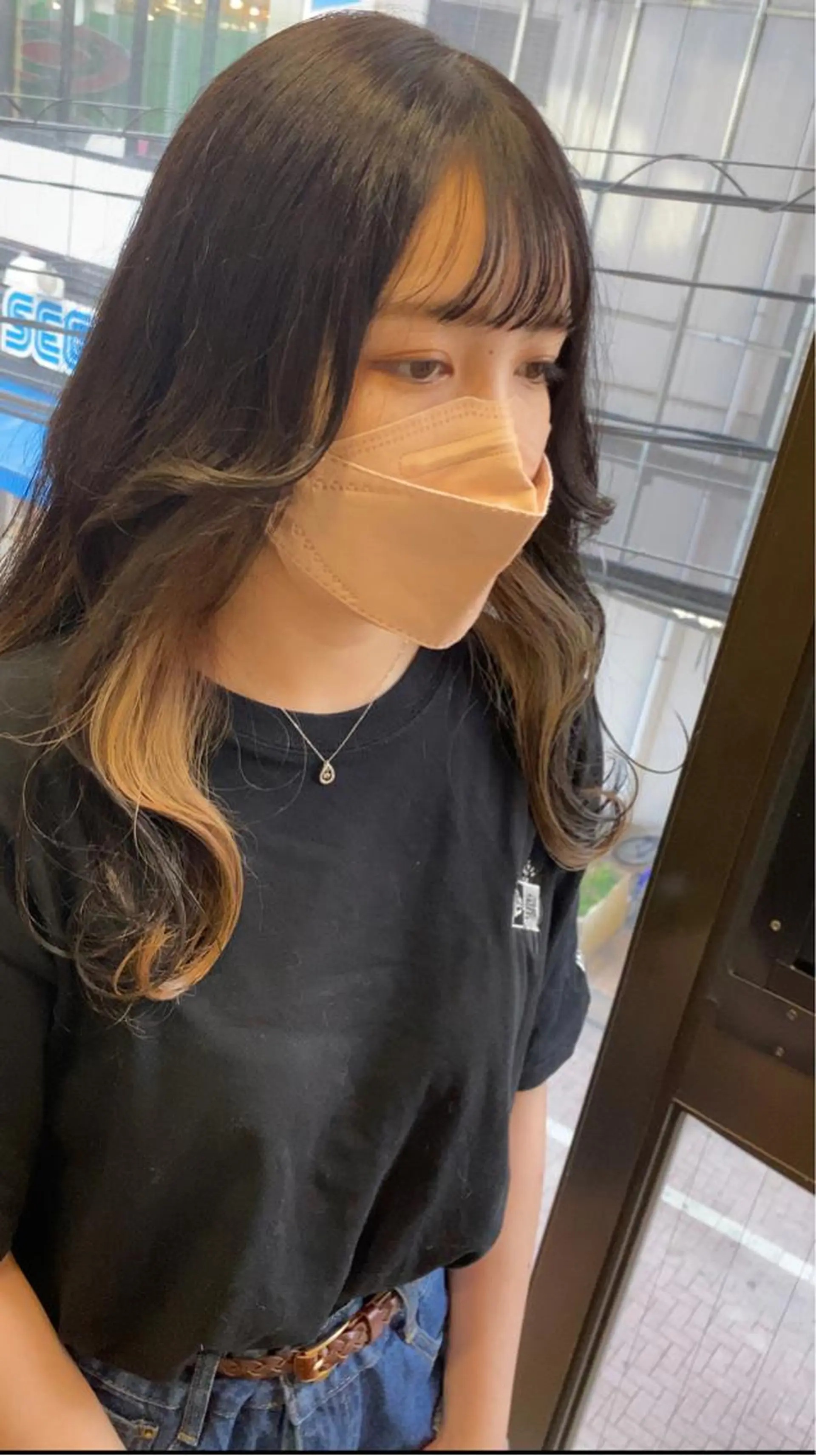 ロング カラー イヤリングカラー ヘアカラー トリートメント GO TODAY シェアサロン 町田店所属・韓国ヘア🇰🇷 スズキのヘアスタイル