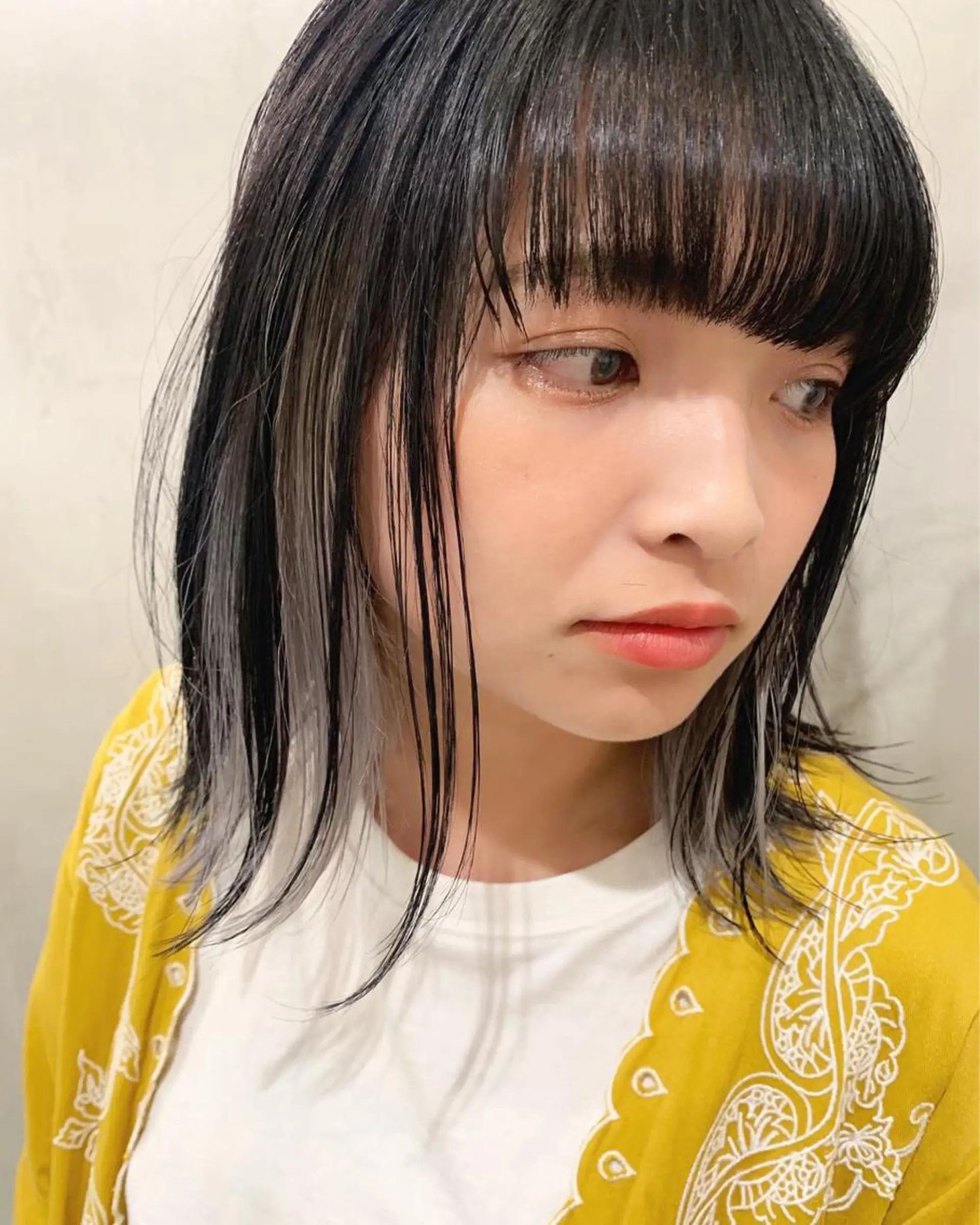 ミディアム カラー ヘアカラー トリートメント 優 作のヘアスタイル