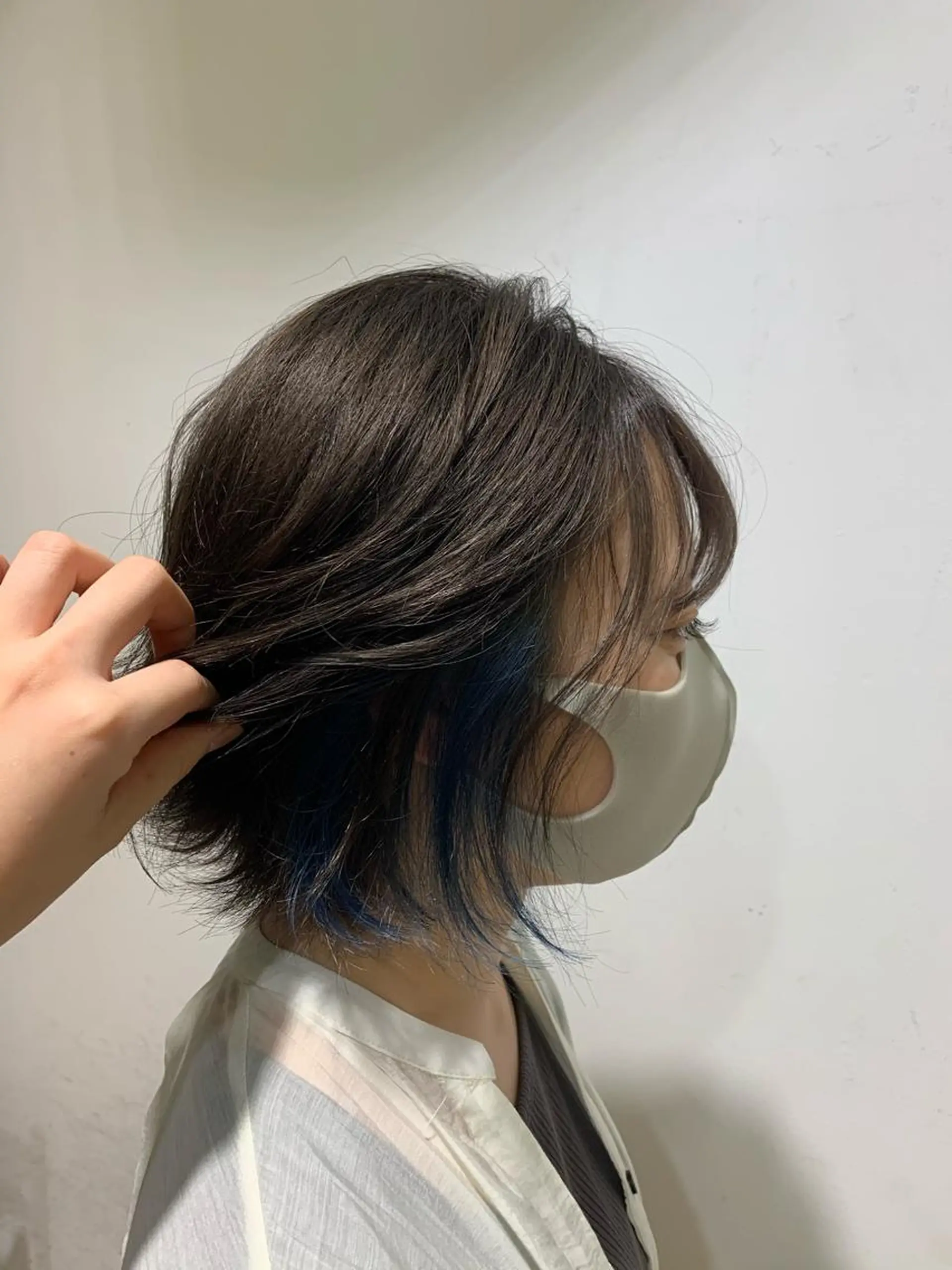 ショート カラー ブルーカラー 仙台ブリーチカラー デザインカラーあすかのヘアスタイル