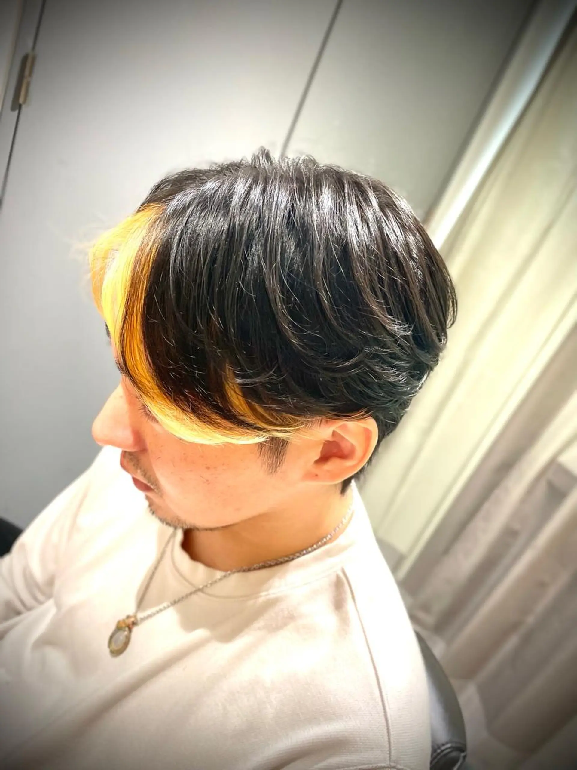 ミディアム メンズ センターパート メンズウルフカット ウルフカット カット 銀座メンズカット/ 銀座メンズパーマ/のヘアスタイル