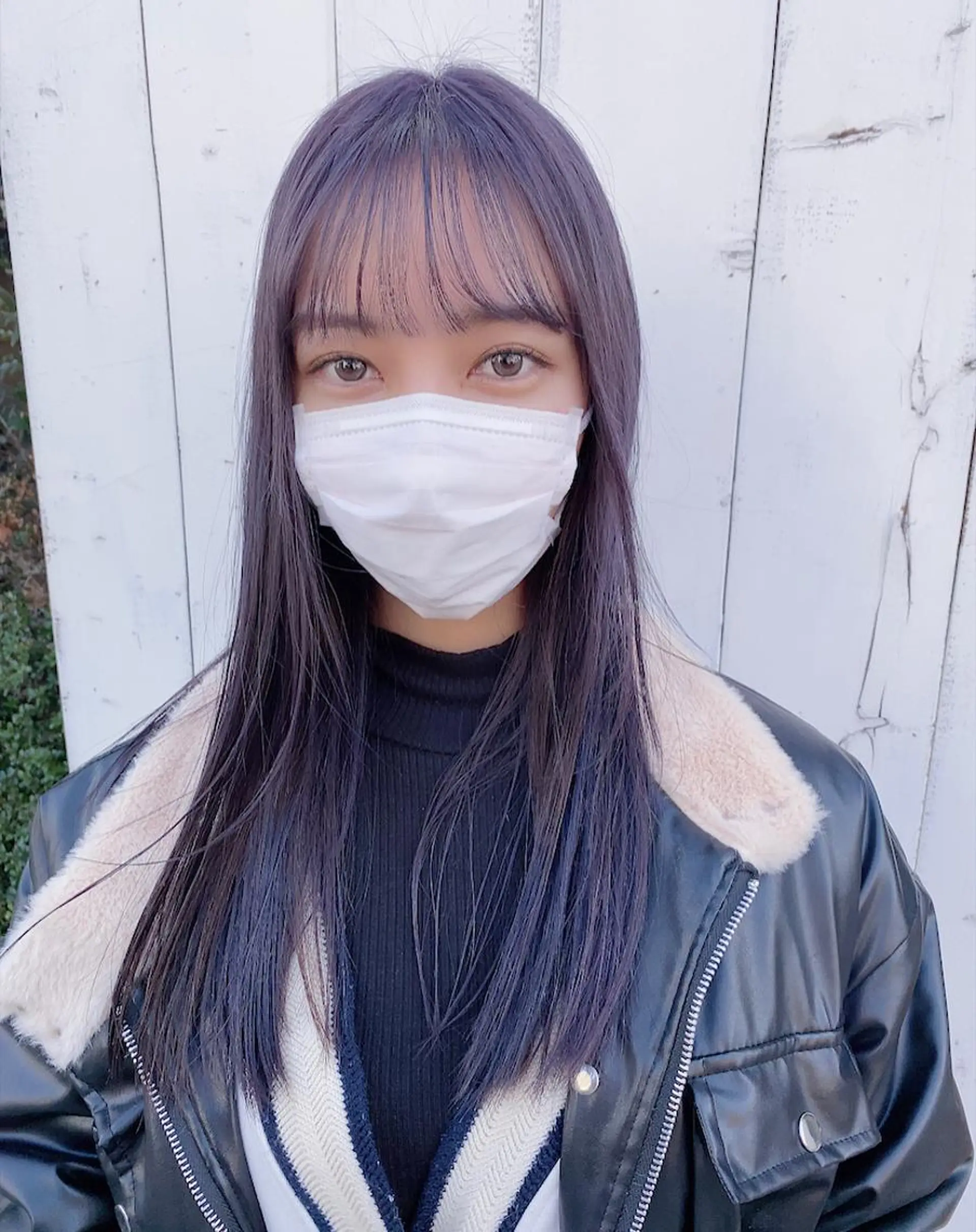 ロング カラー ヘアアレンジ 寒色アイドルカラー JUNOチナツのヘアスタイル