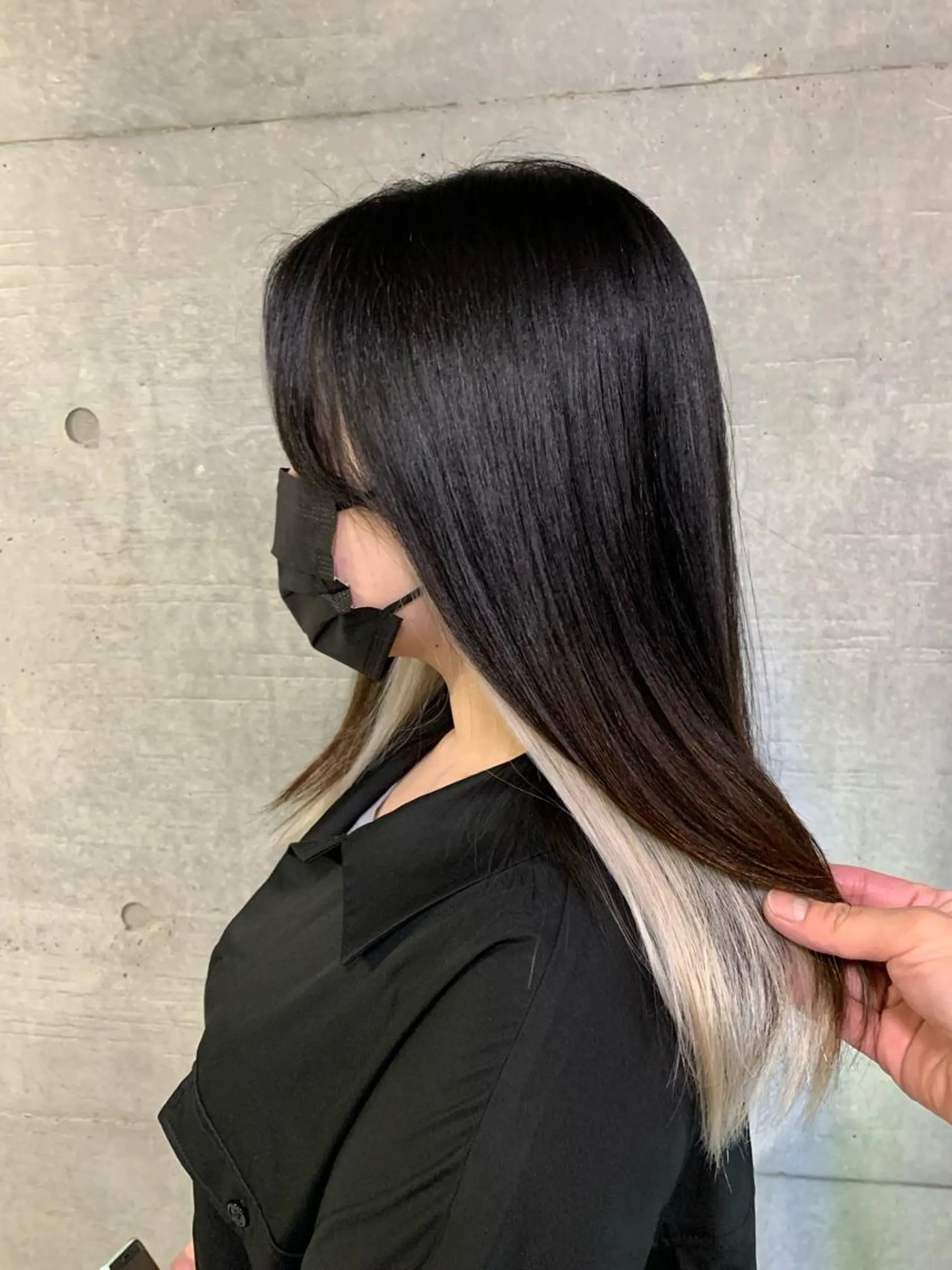 ロング カラー メンズ メンズブリーチ メンズインナーカラー ベージュカラー ブリーチ インナーカラー THE./ブリーチ 透感カラー/髪質改善のヘアスタイル