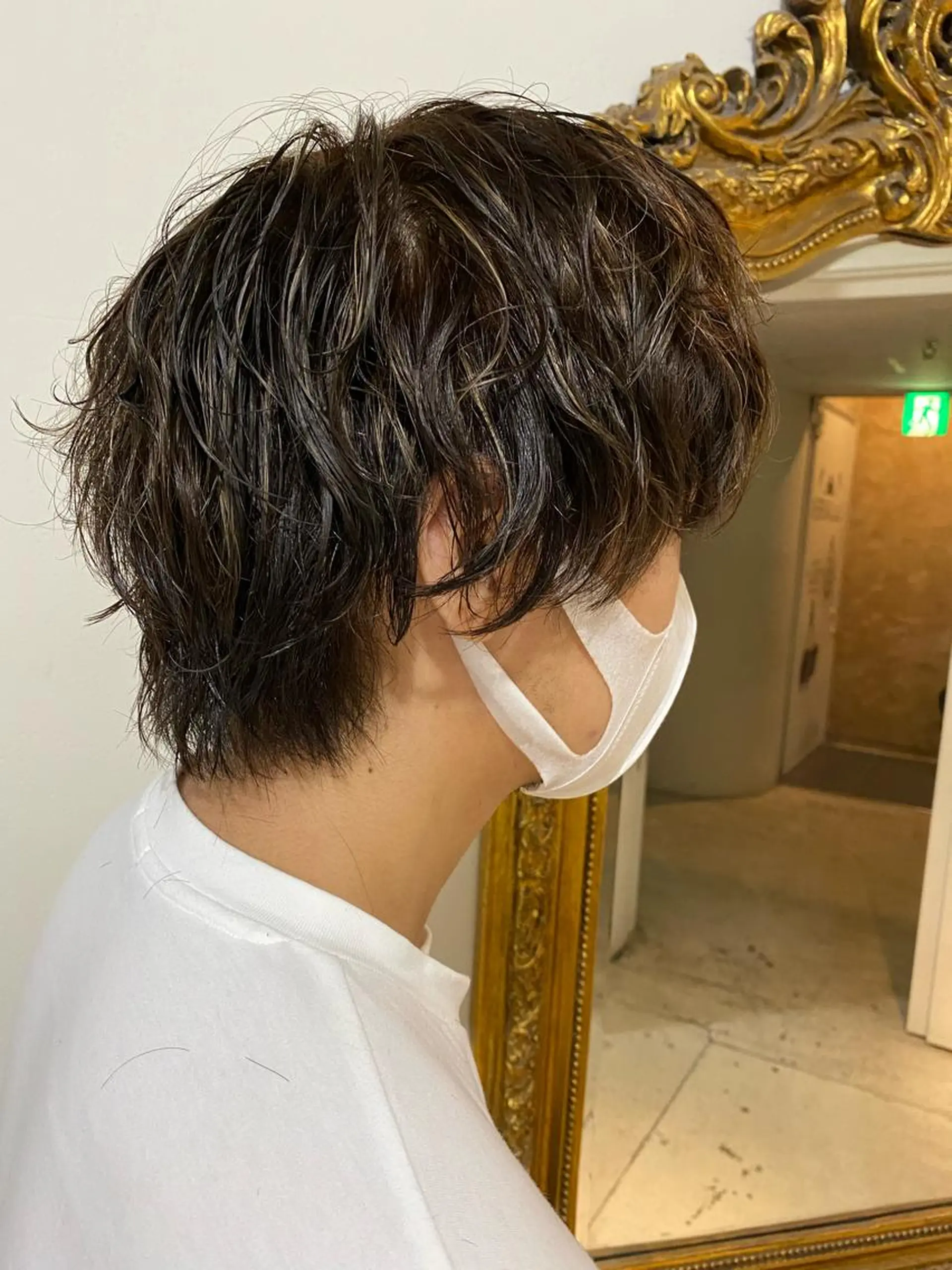 ショート カラー パーマ メンズ メンズハイライト メンズパーマ ハイライトカラー ハイライト カット パーマ トリートメント La.LAUREN所属・透明感カラー/ TETSUのヘアスタイル