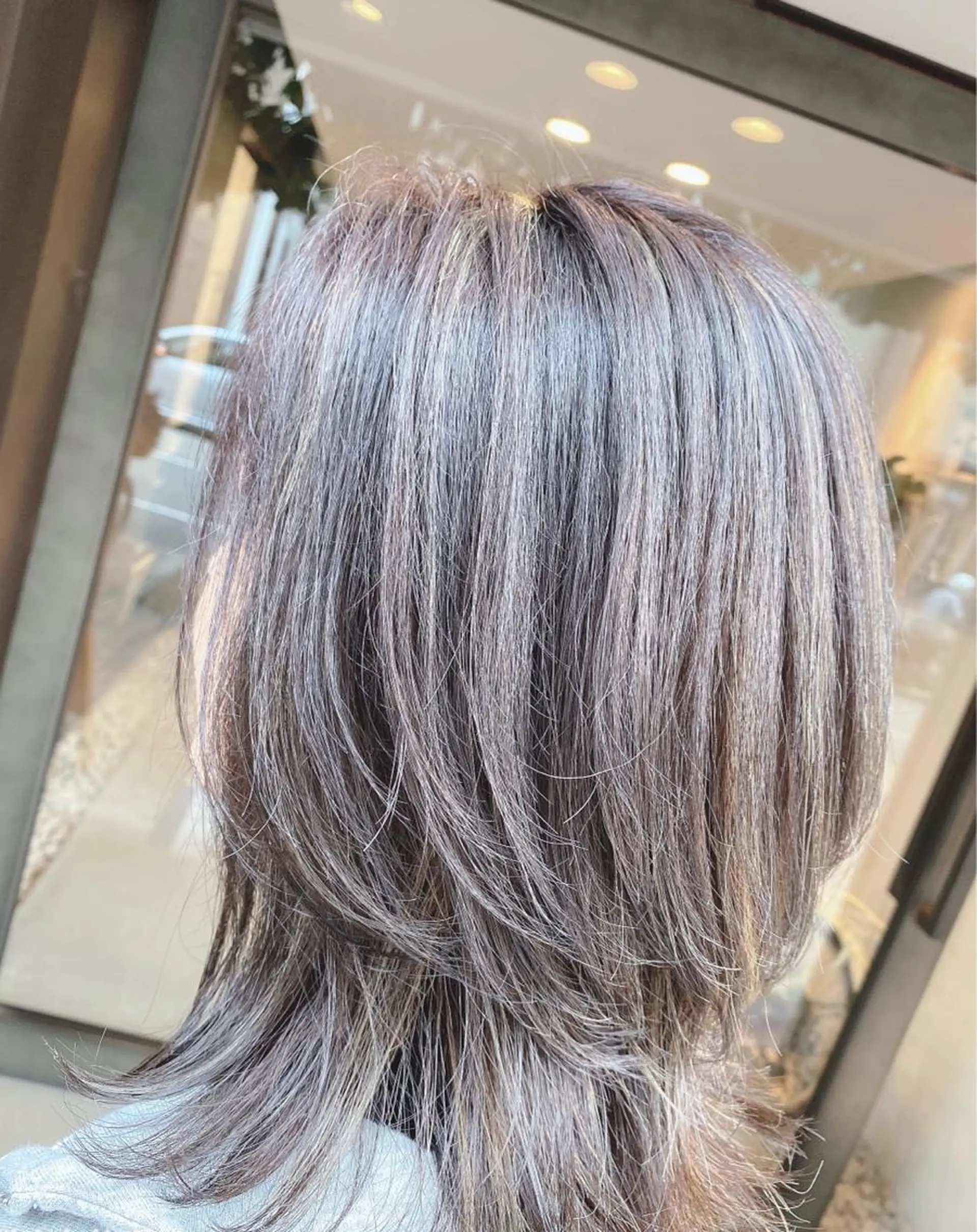 ミディアム カラー アッシュ ハイライトカラー ハイライト 田中 巧のヘアスタイル