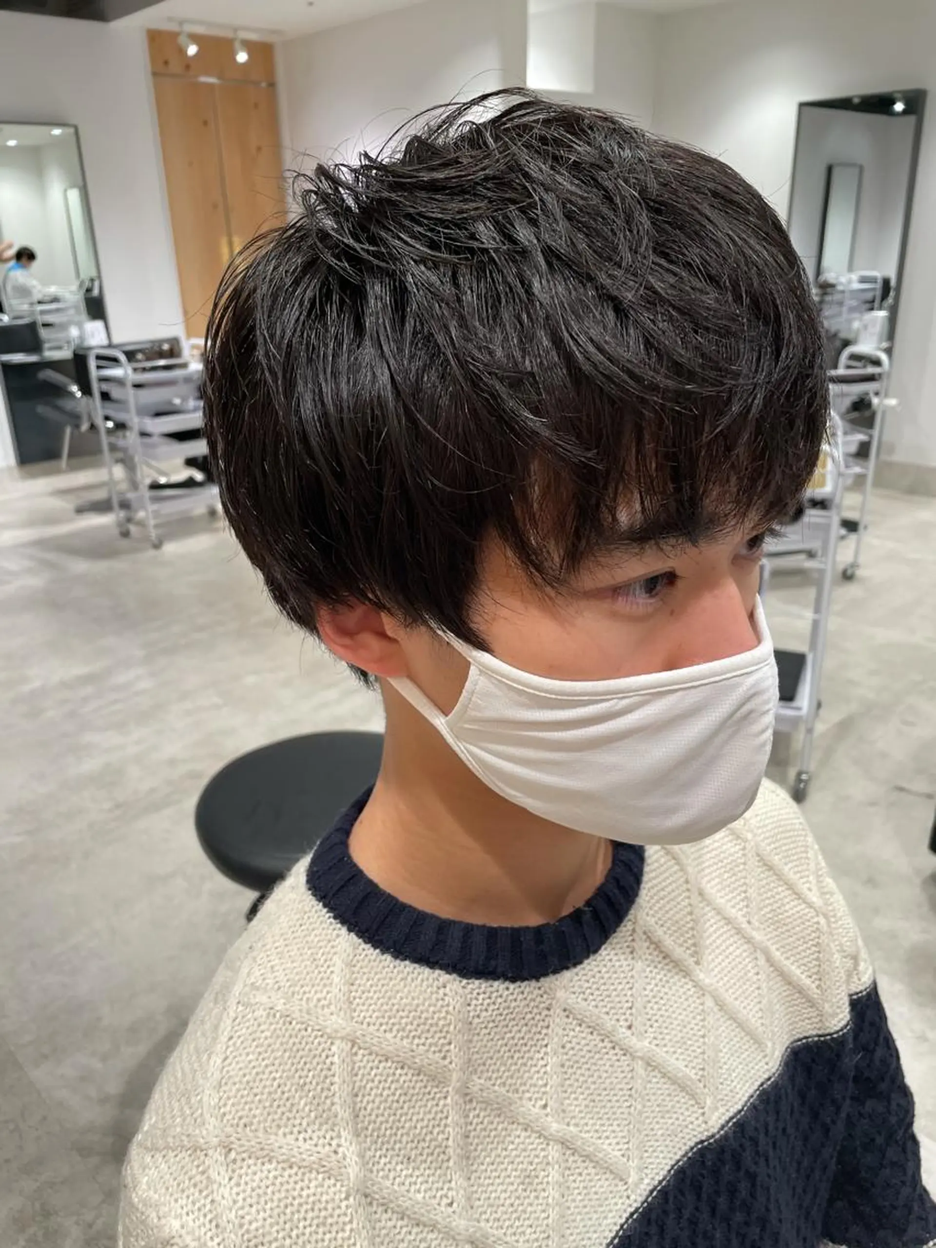 ショート カラー パーマ ヘアアレンジ メンズ パーソナルカラー合わ せたカラー🤍なつみのヘアスタイル