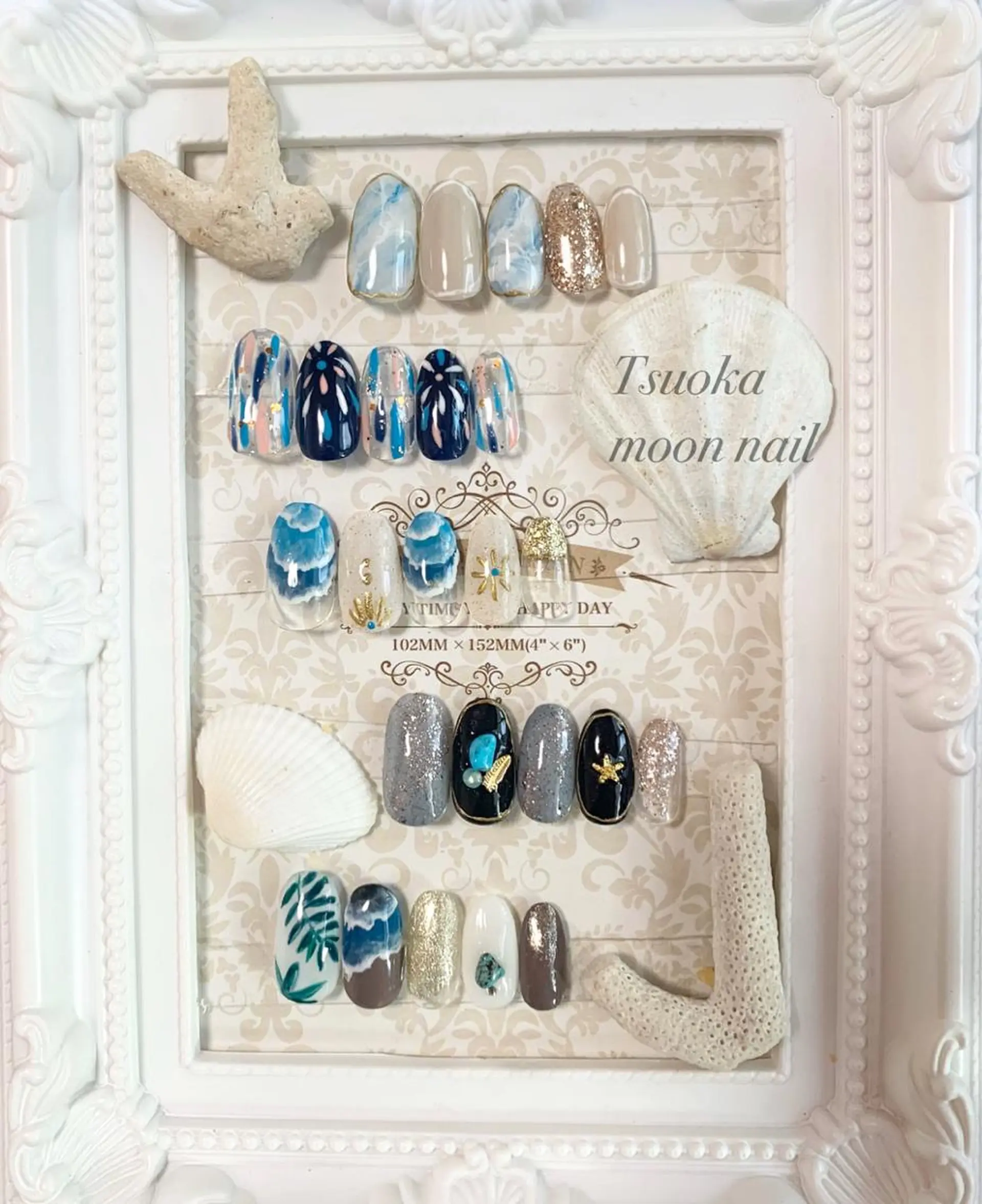 ネイル 🌙都岡 ムーンネイルのネイルデザイン