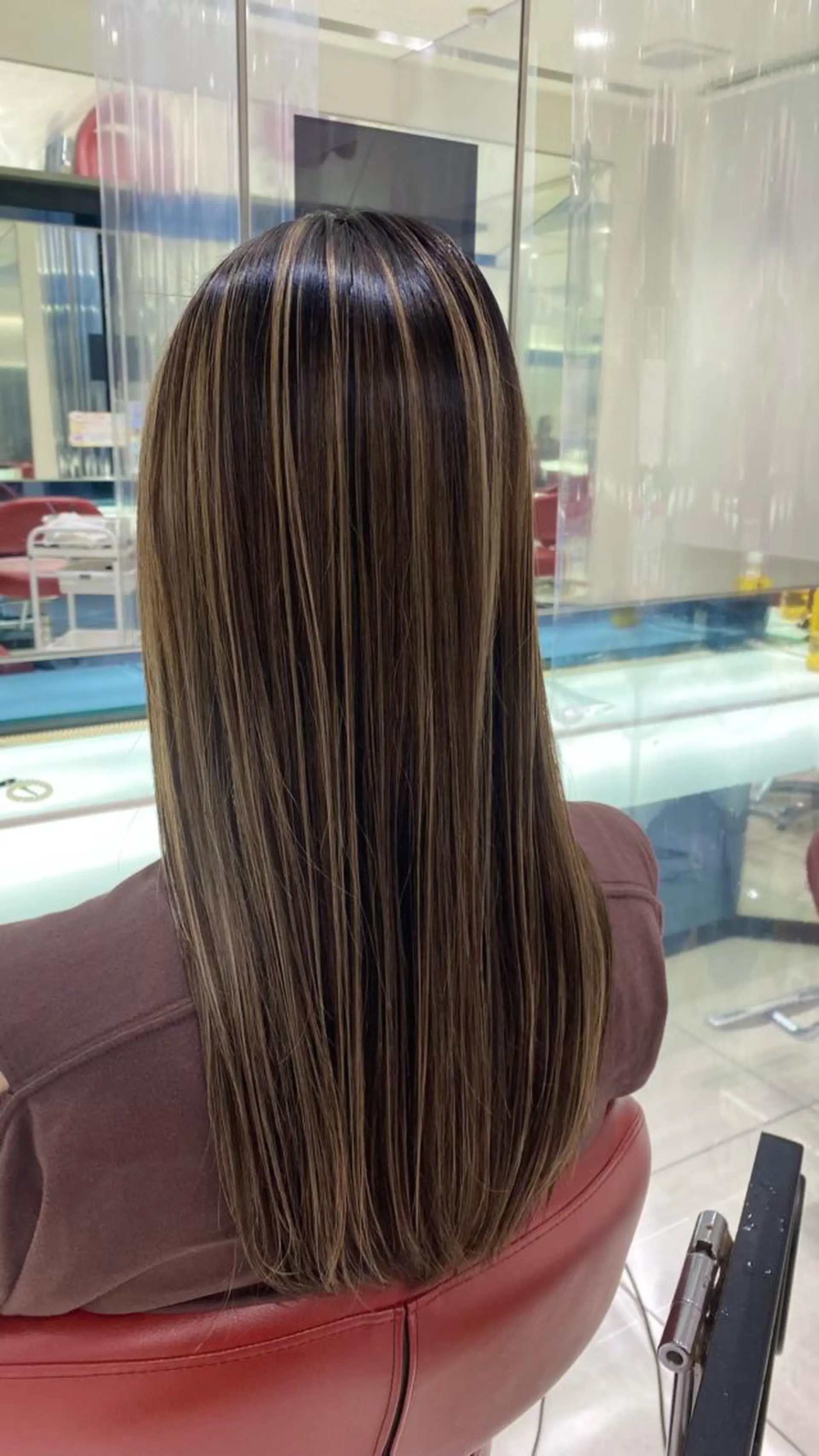 ロング カラー ベージュカラー ハイライトカラー ハイライト カット ヘアカラー 阪本祥樹/ハイライト /バレイヤージュのヘアスタイル