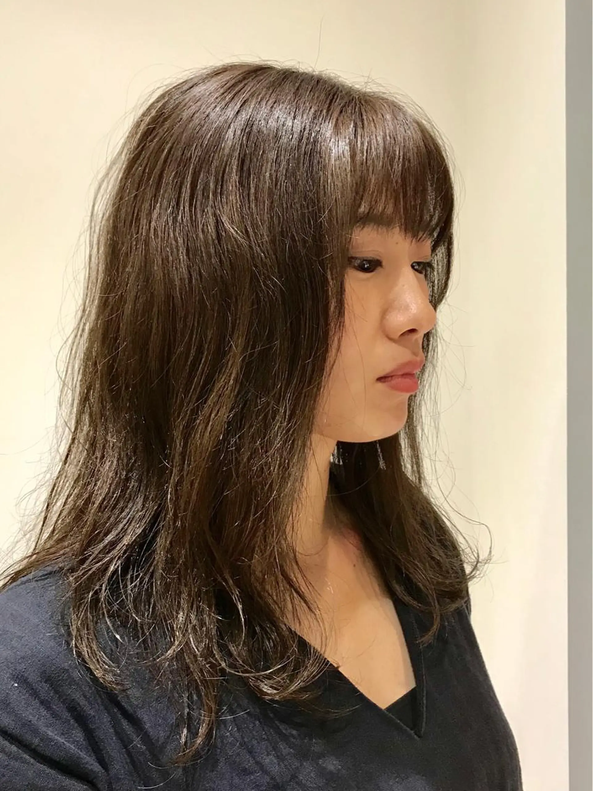 セミロング カラー セミロングパーマ カット ヘアカラー トリートメント KEN KENのヘアスタイル