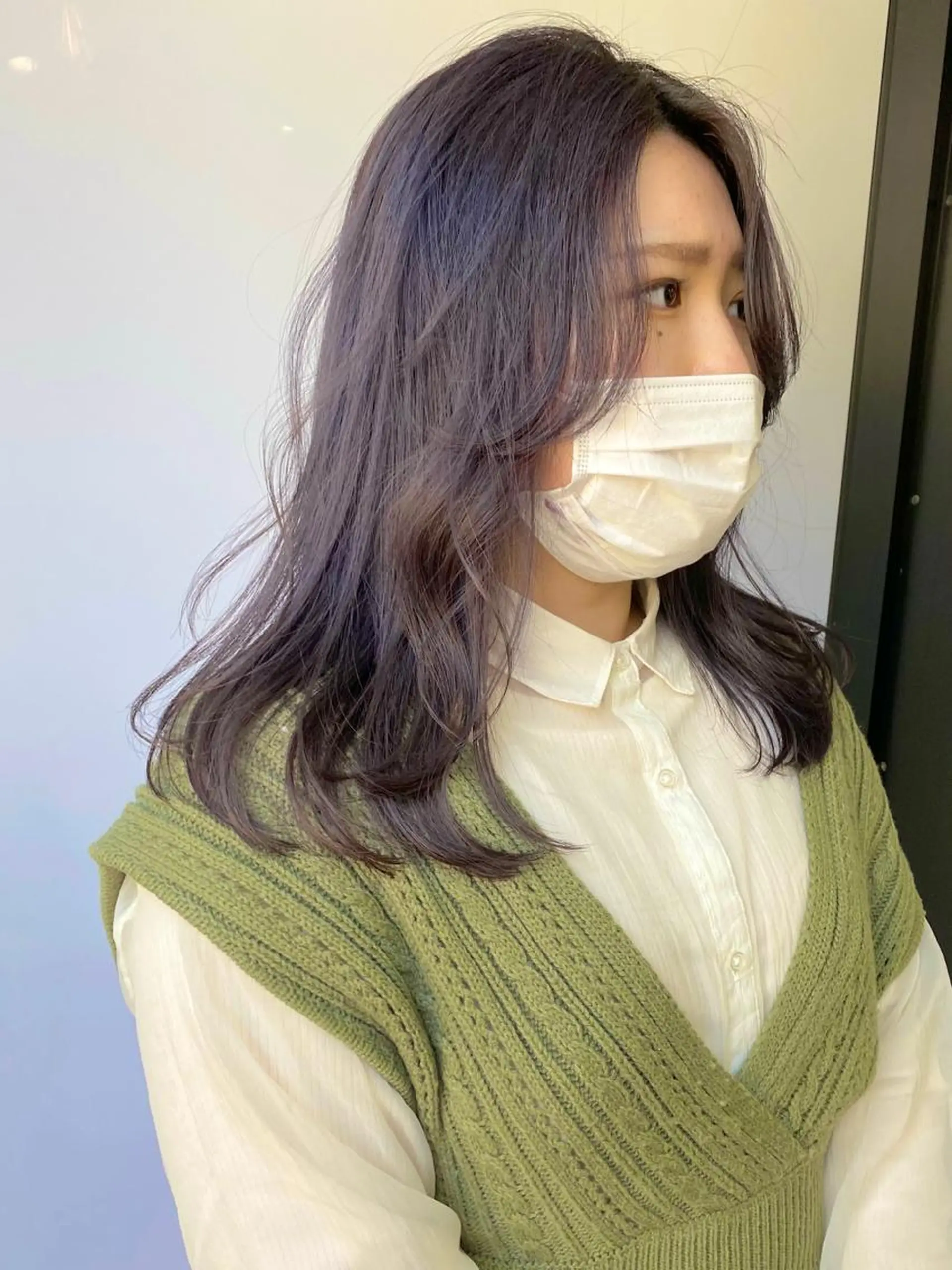 セミロング カラー ラベンダーカラー パープルカラー Piaコータロー ハイトーン&‪ボブのヘアスタイル