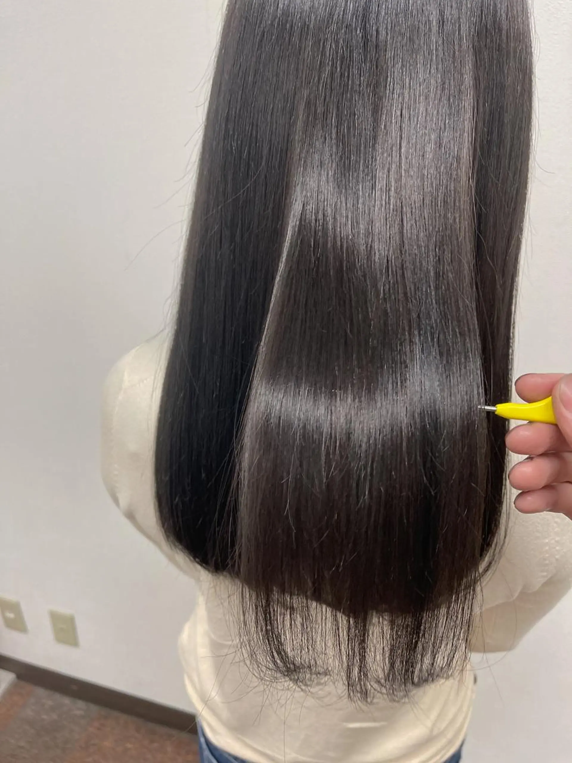ロング カット 縮毛矯正 トリートメント シンタニ ナオトのヘアスタイル