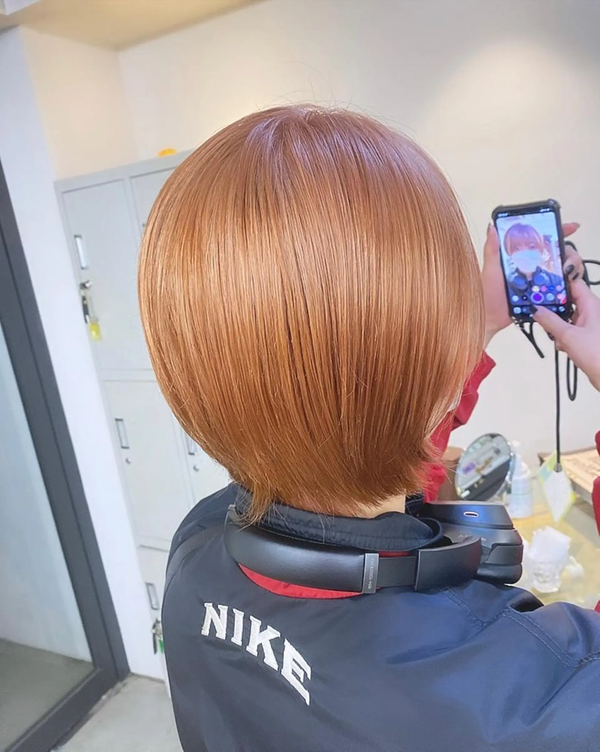 ショート カラー パーマ ヘアアレンジ キッズ ネイル マツエク・マツパ アイブロウ 暖色系/透明感 治野心のヘアスタイル