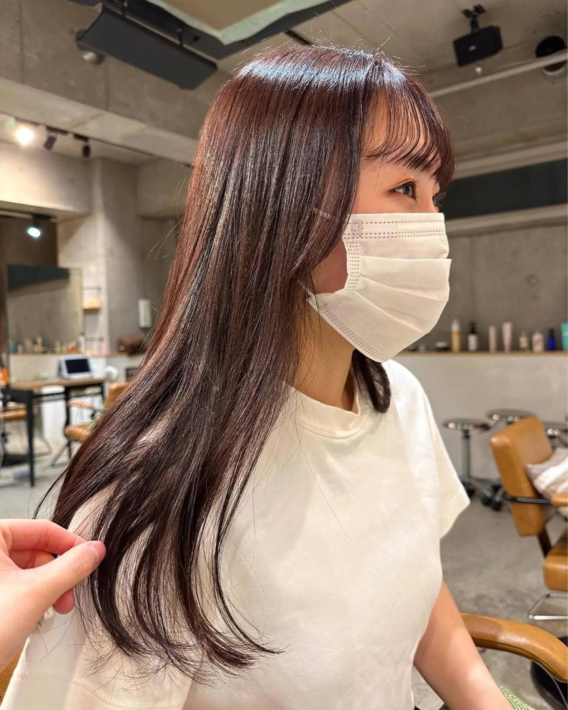 カラー ブラウンカラー 透明感カラー ピンクカラー 韓国レイヤー・ボブ/ ⭐️優香⭐️のヘアスタイル
