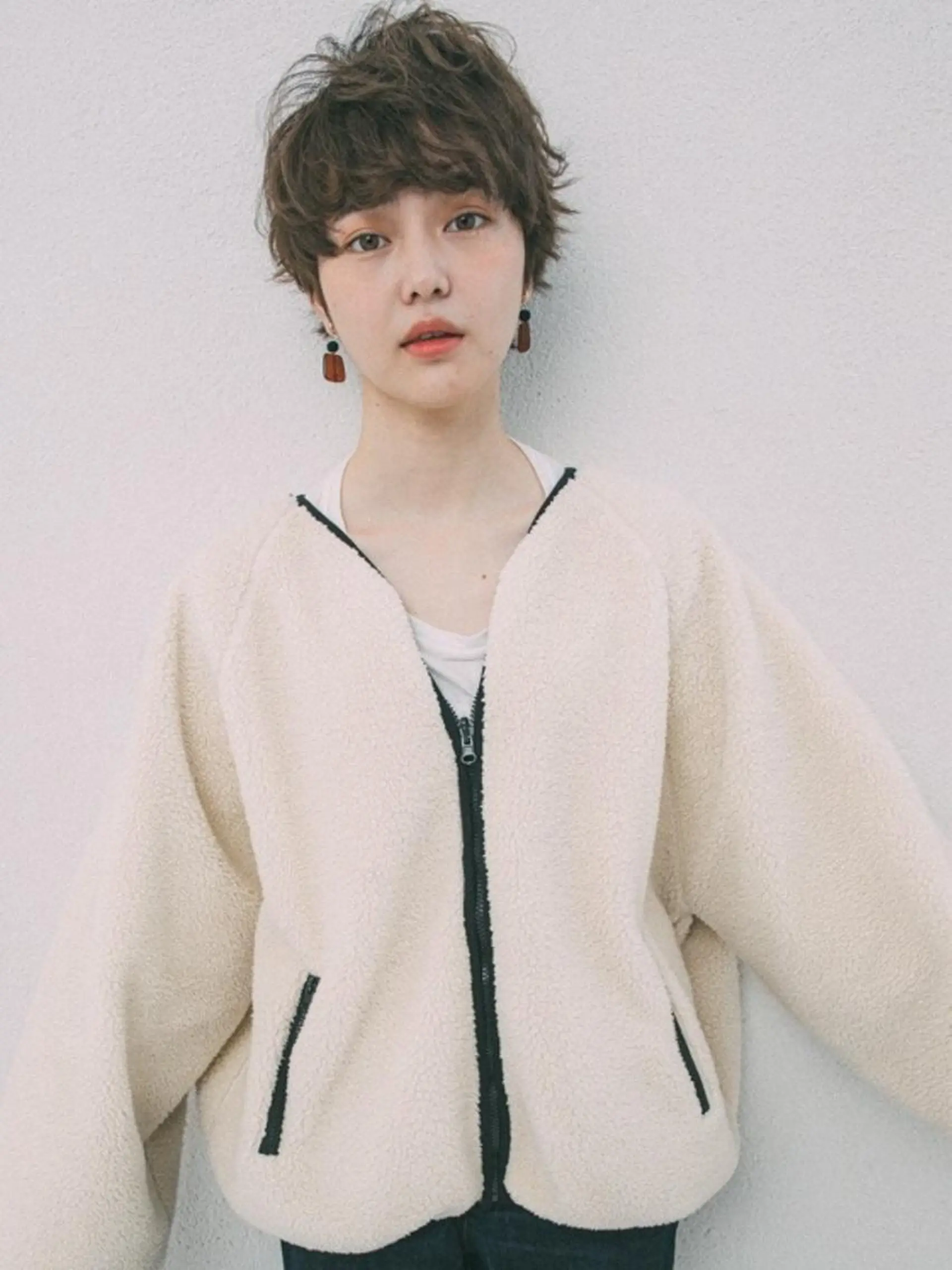 ショート カラー パーマ ヘアアレンジ メンズ キッズ ネイル マツエク・マツパ メンズウルフカット ハンサムショート アディクシーカラー 透明感カラー ボブ unu hair所属・藤井 仁紀のヘアスタイル