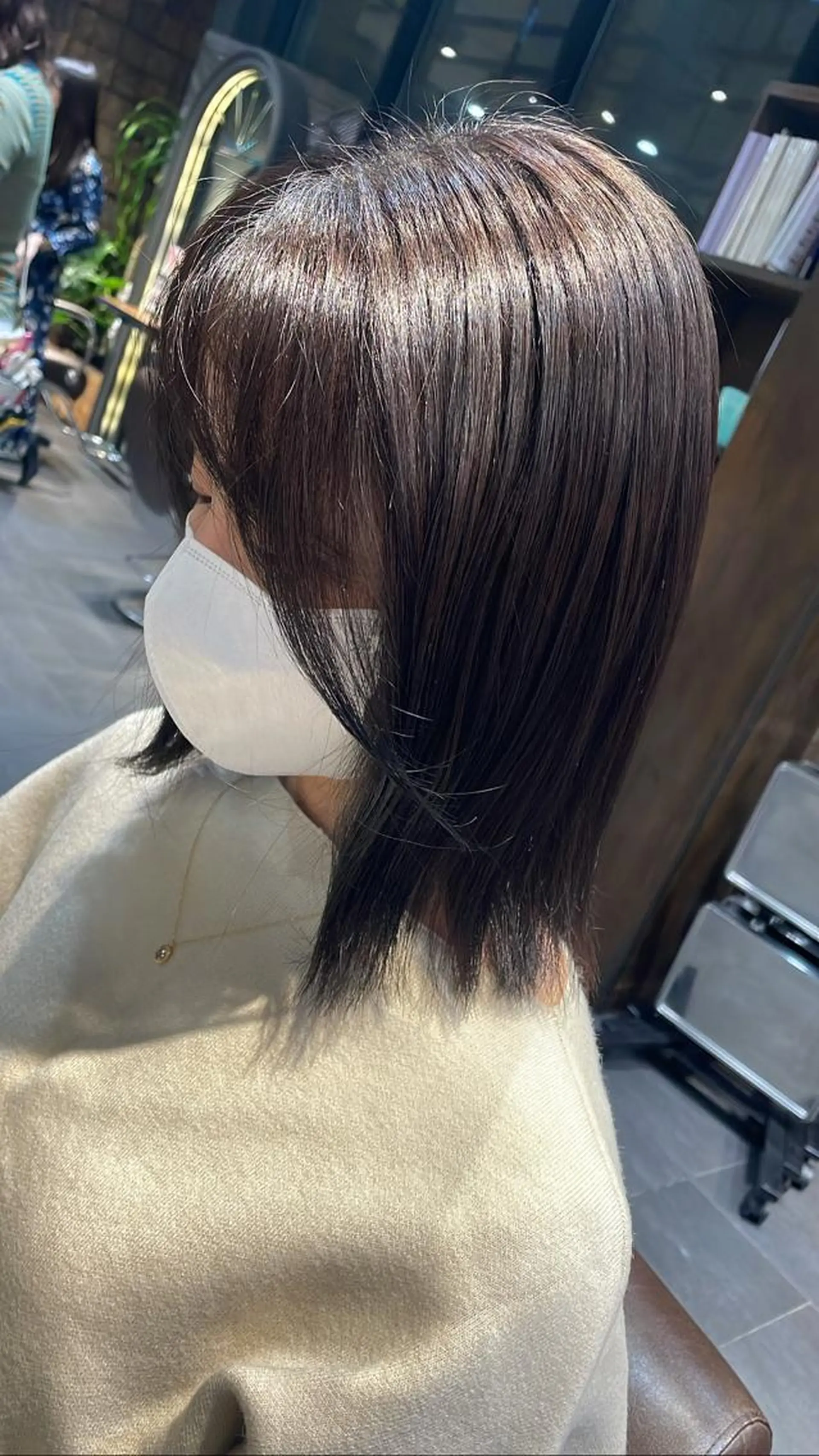 ミディアム カラー 縮毛矯正 MINXshibuya所属・レイヤー/艶髪/ 透明感/千葉詩優のヘアスタイル