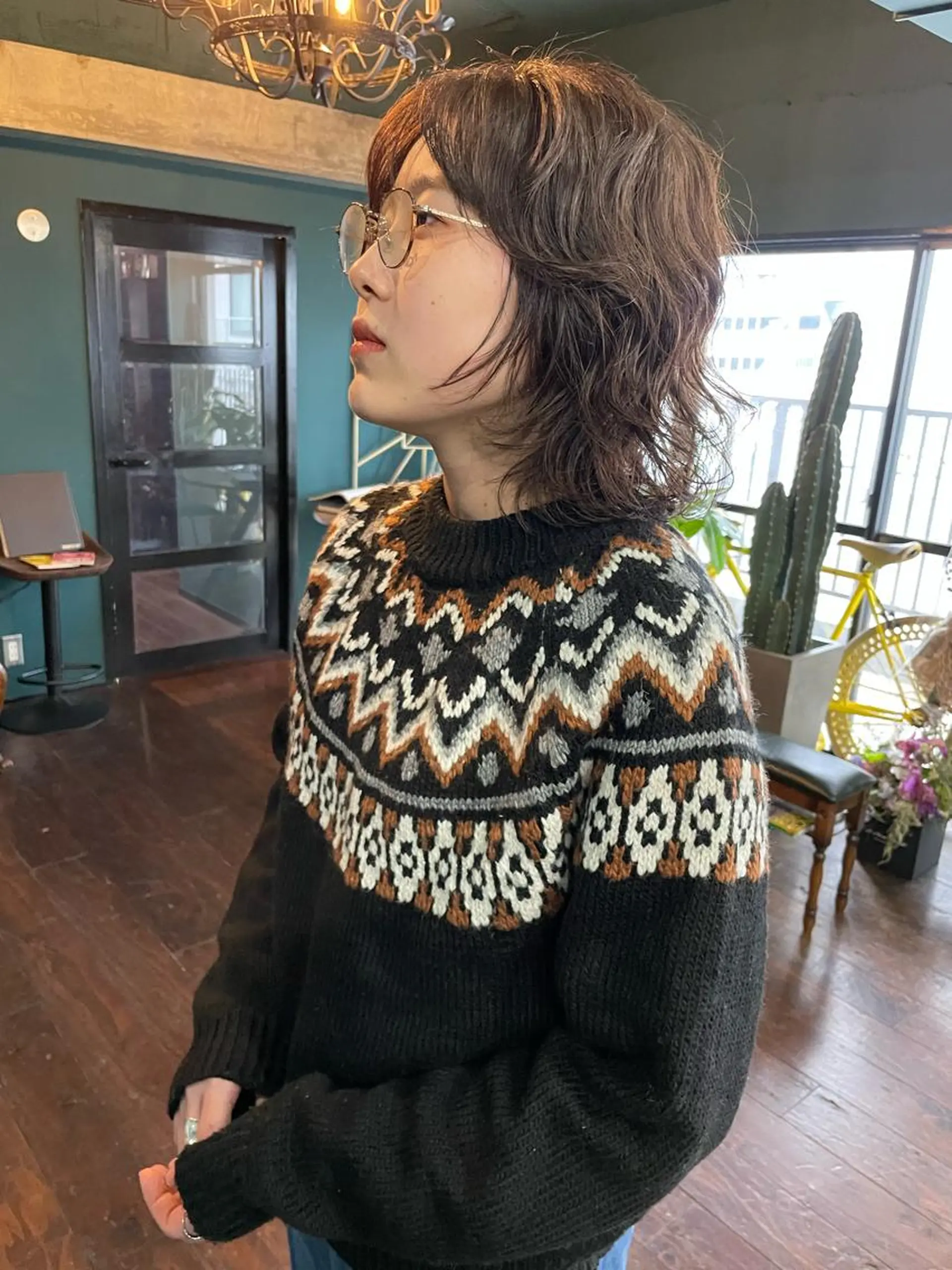 ミディアム ミディアムパーマ ウルフカット カット ヘアカラー トリートメント vivre libre所属・vivre libreのヘアスタイル