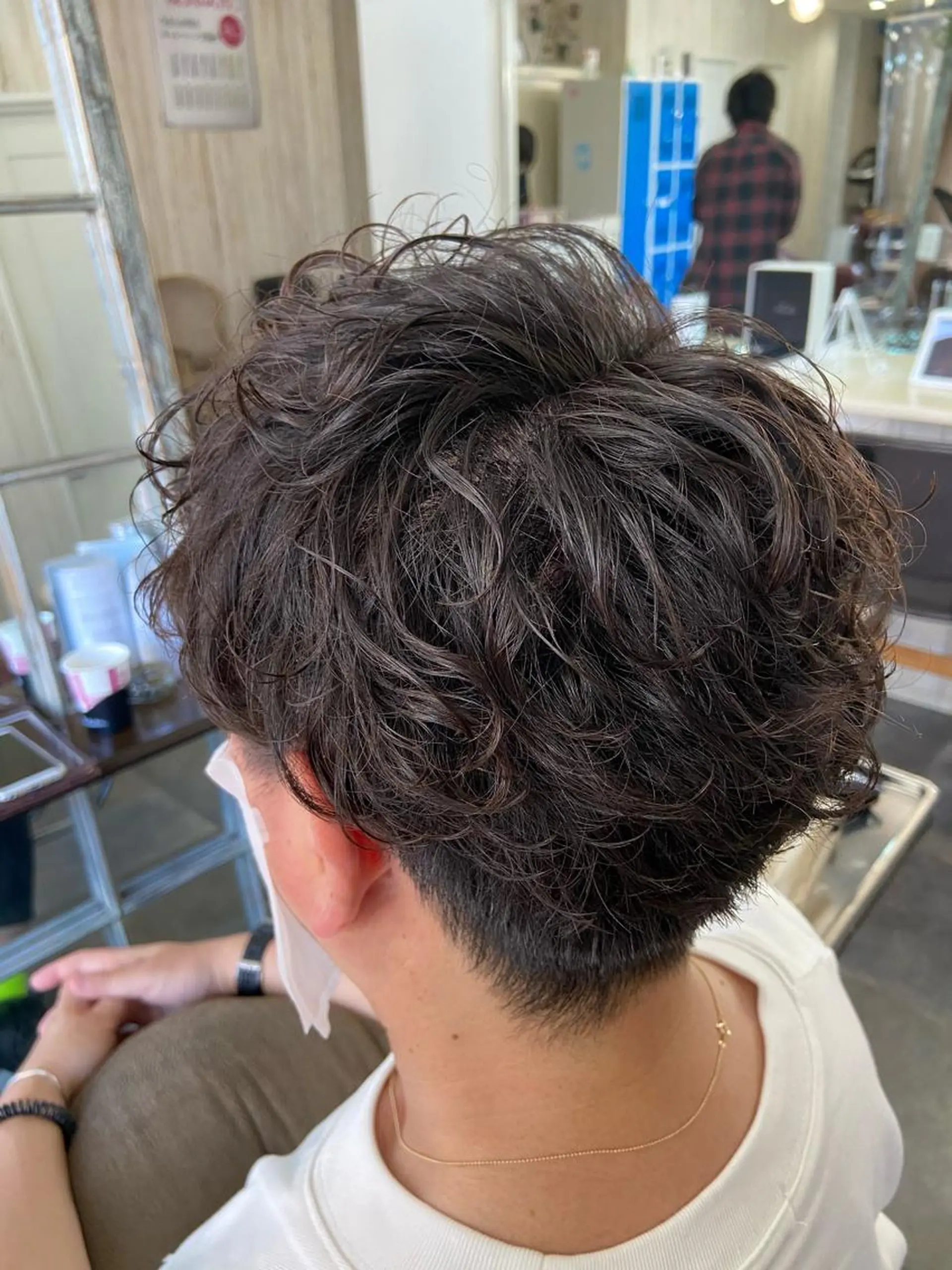 ショート パーマ メンズ カットパーマ✂️ 小坂田玲亜のヘアスタイル