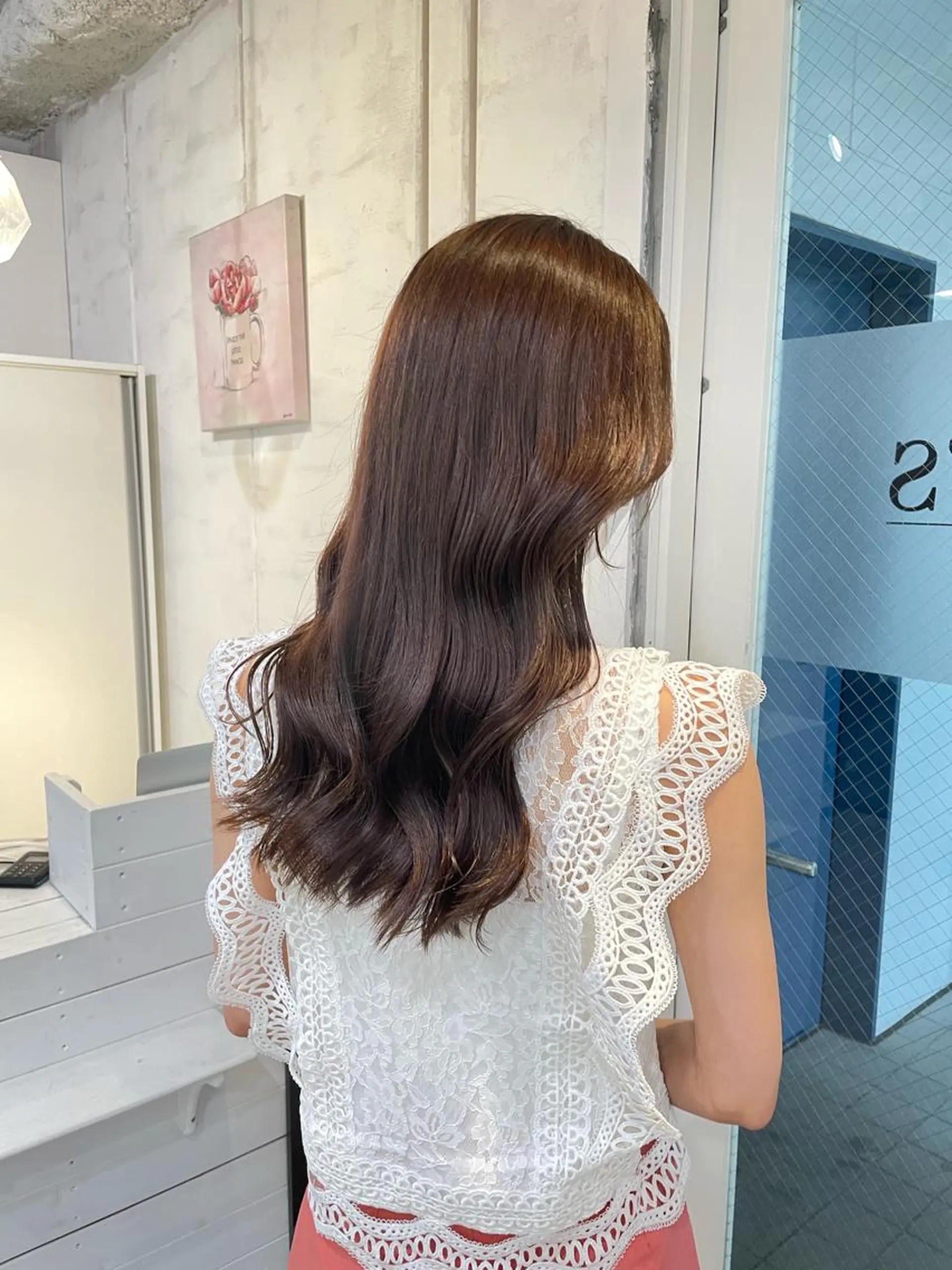 ロング カラー カット ヘアカラー トリートメント タニ トモのヘアスタイル