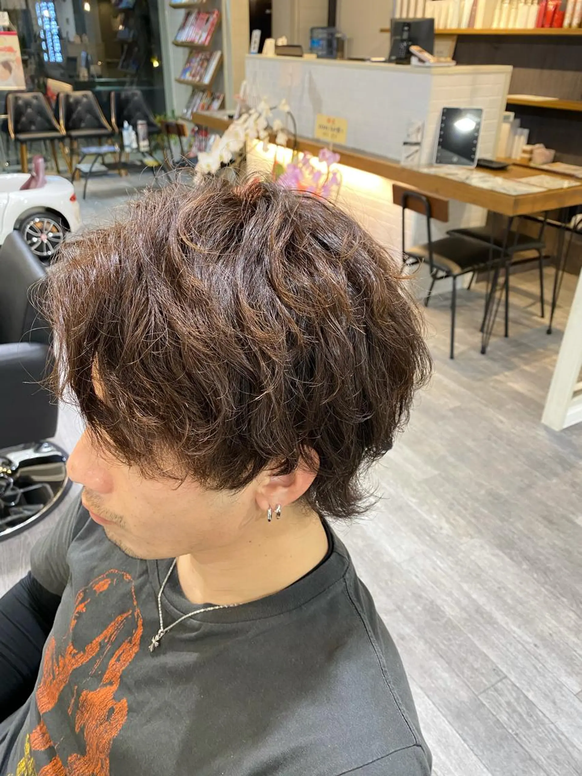 パーマ メンズ メンズバレイヤージュ メンズブリーチ メンズハイライト メンズインナーカラー メンズ韓国風 パーマ unpeu hair  二条所属・先着1名様限定 カット無料のヘアスタイル