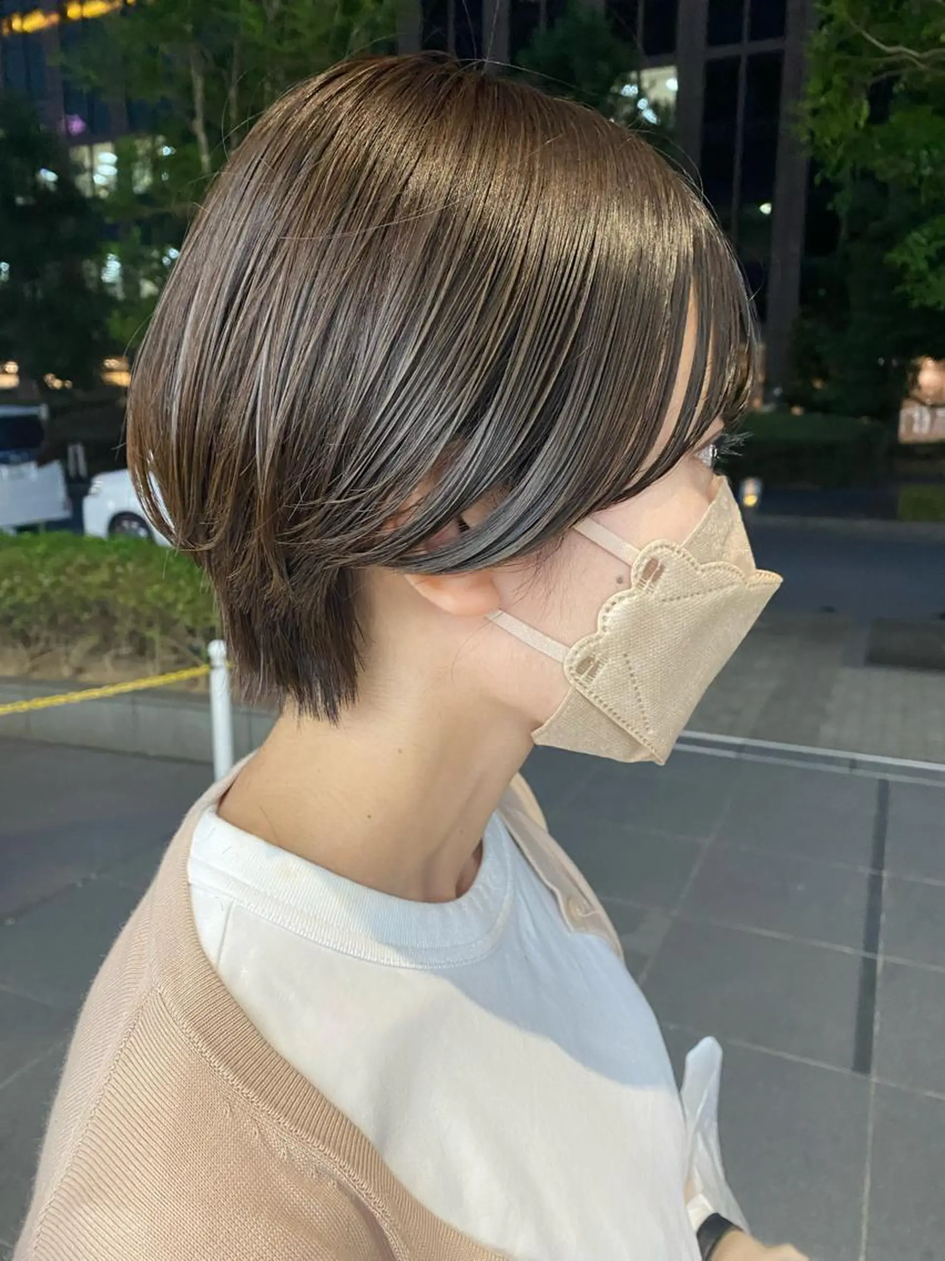 ショート 透明感ニュアンス 柔らかstyle🤍のヘアスタイル