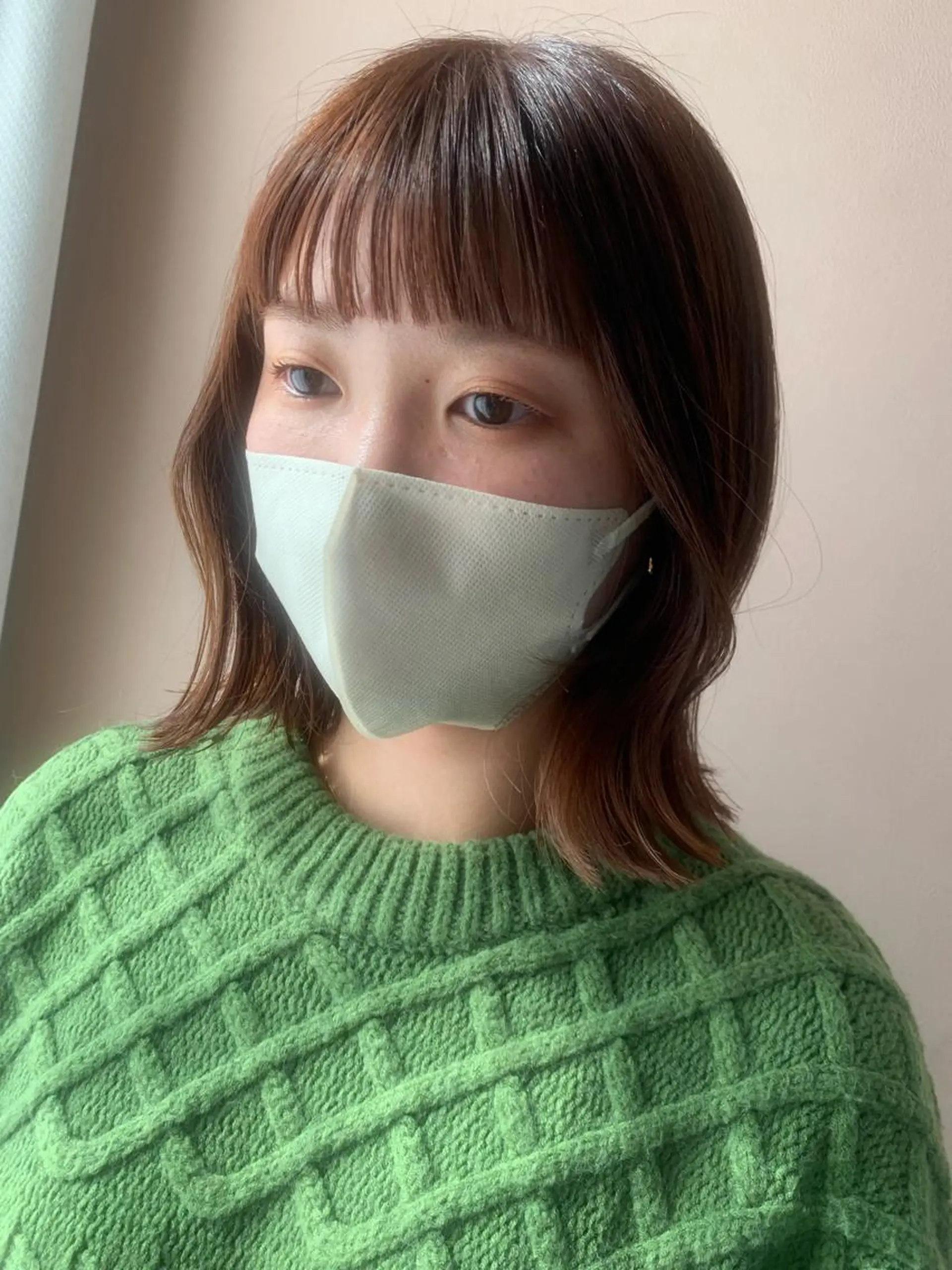 ミディアム カラー ベージュカラー ブリーチ ブリーチなしカラー オレンジ オレンジベージュ カット ヘアカラー トリートメント hub hair レイヤー/透明感のヘアスタイル