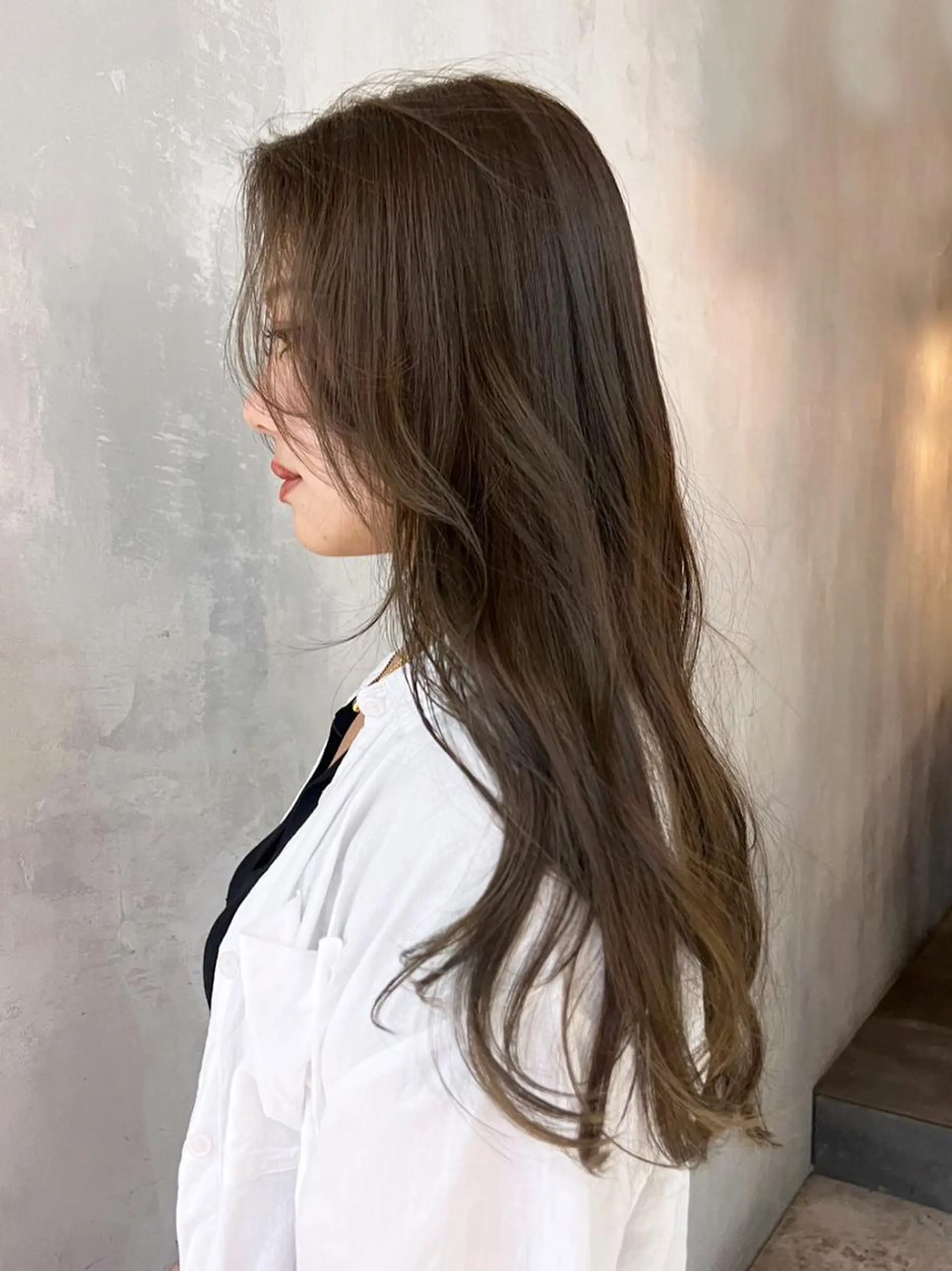 セミロング カラー ベージュカラー オリーブベージュ ITbyALBUM 浦和店のヘアスタイル