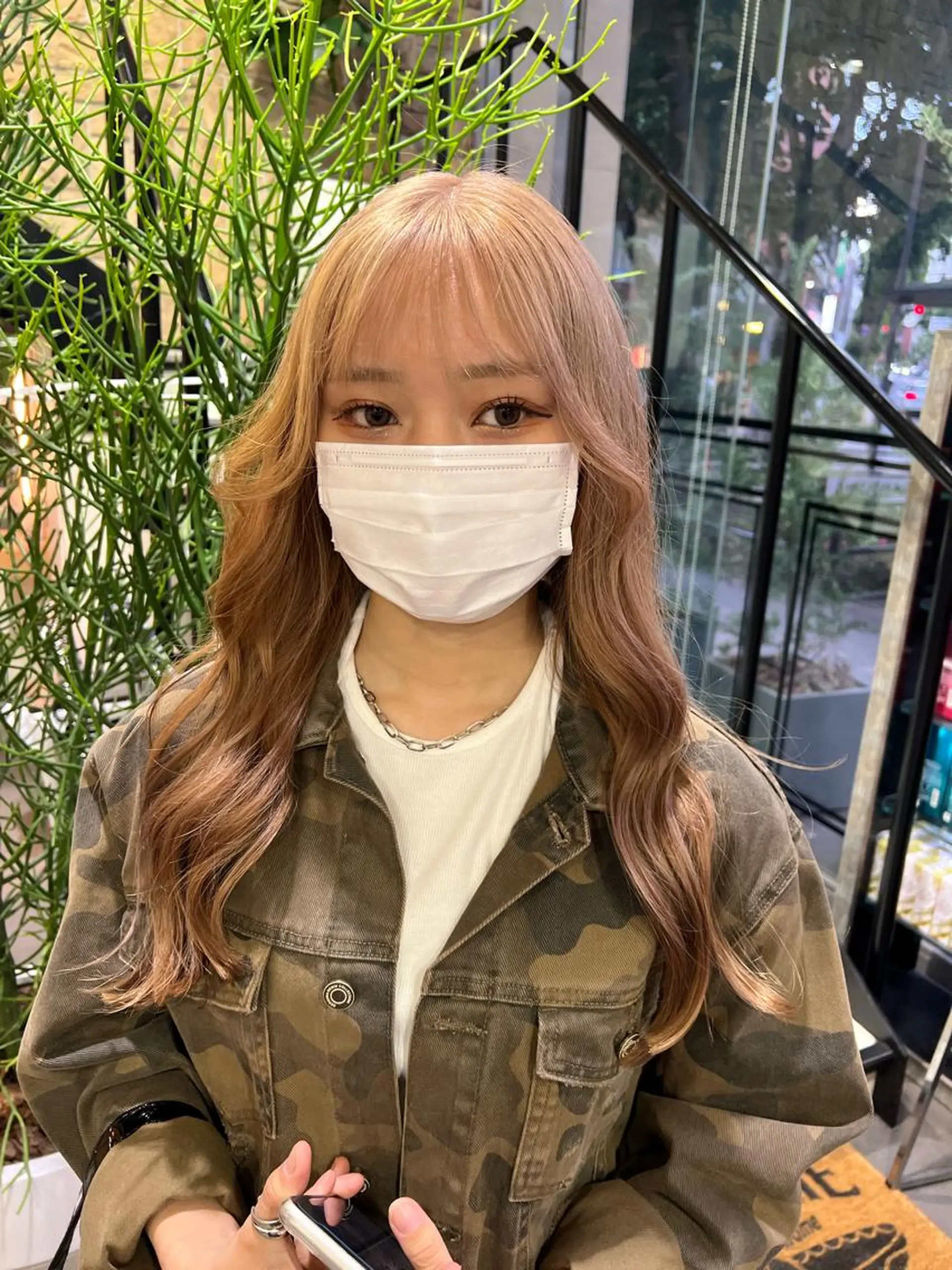 ロング 韓国ネイル🤎 ワンホン🩷くれはのネイルデザイン