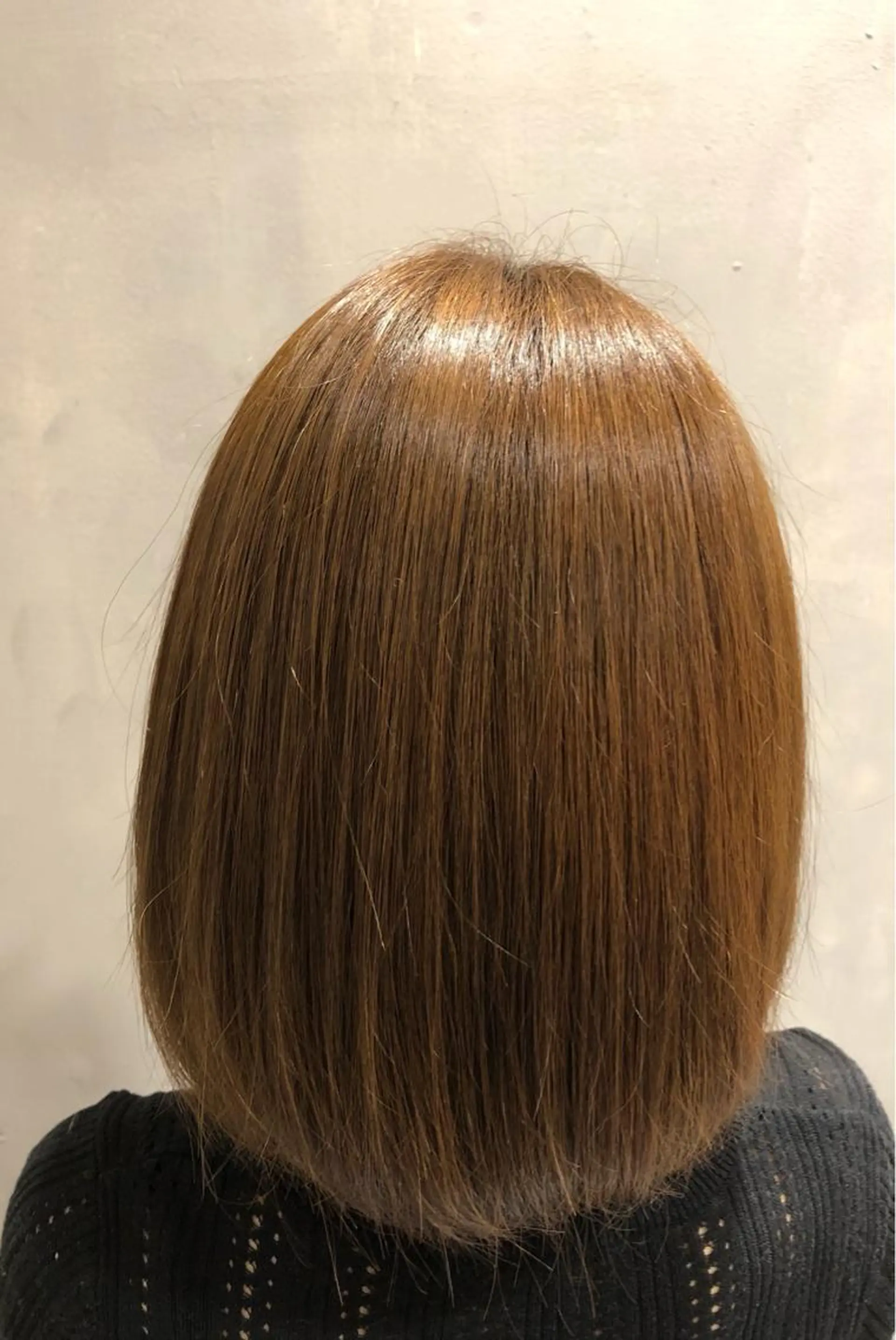 ミディアム カラー ハイダメージ毛 縮毛矯正のヘアスタイル