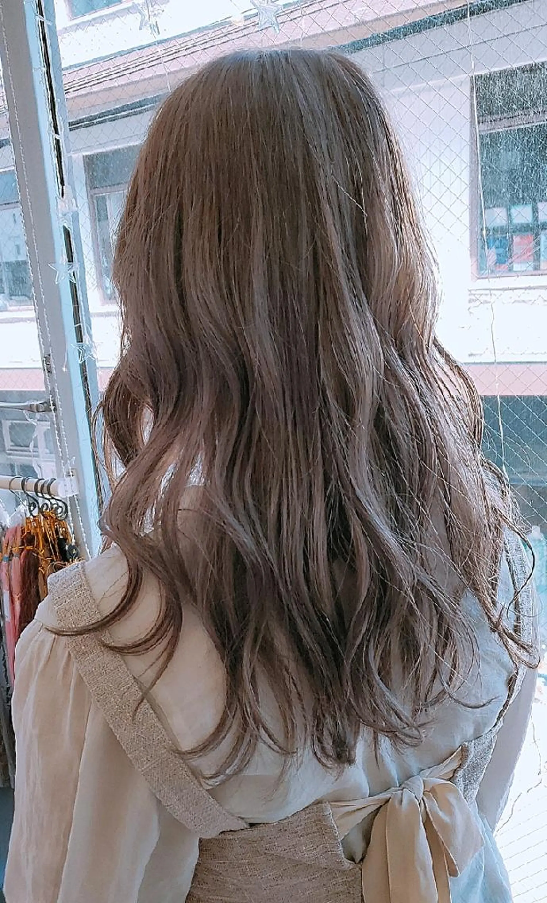 セミロング ヘアアレンジ カラー ラベンダーカラー シルバー ナカシマ  アユミのヘアスタイル