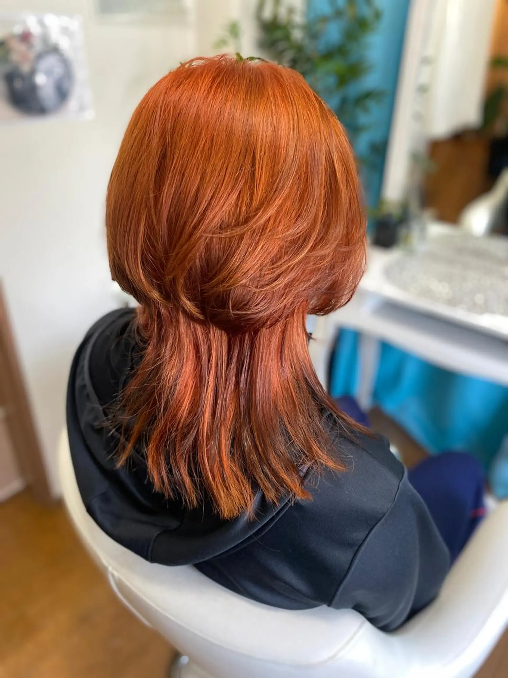 セミロング カラー オレンジ カット 縮毛矯正 トリートメント hairmake Sakura松本真理のヘアスタイル
